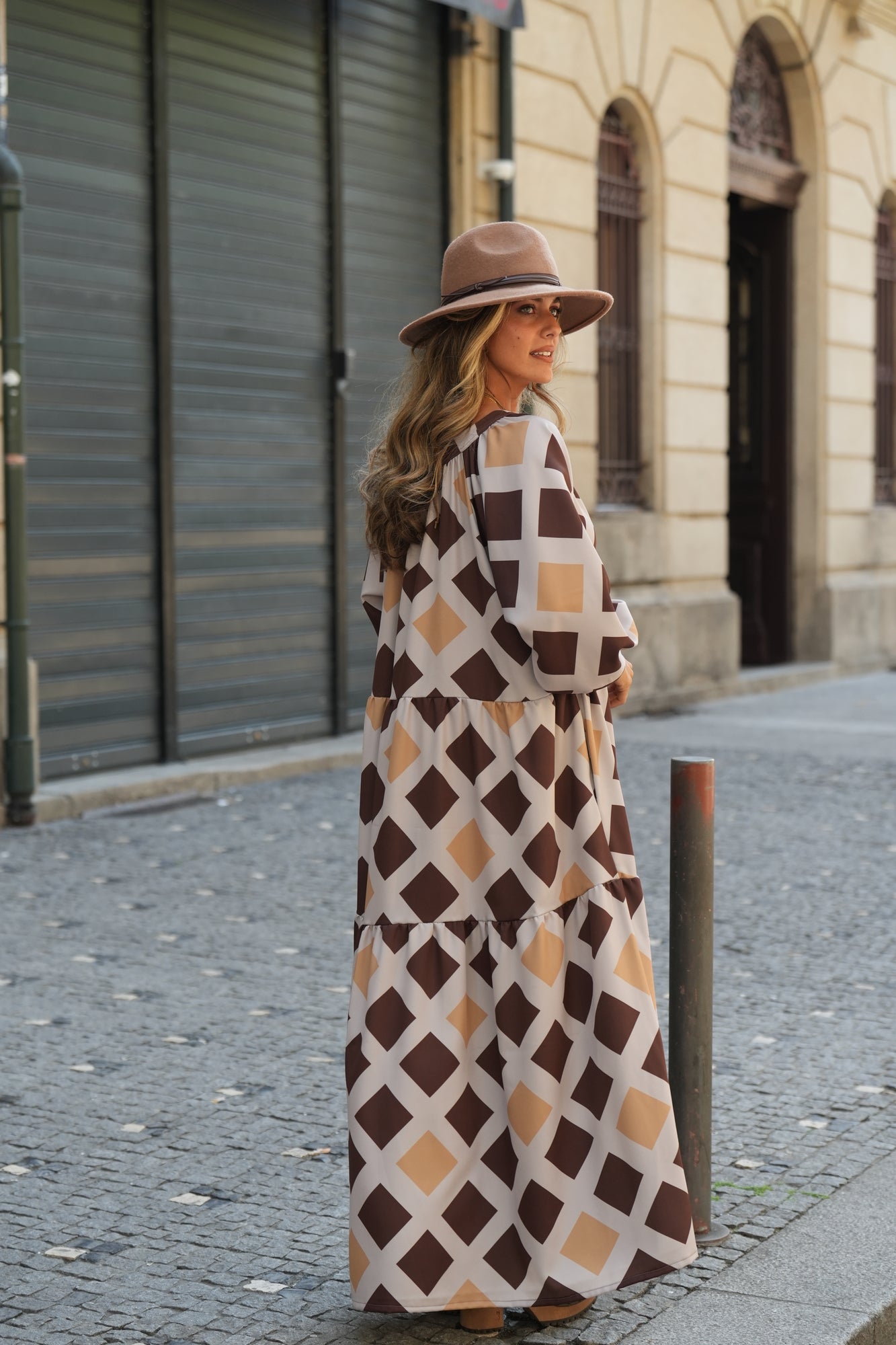 Vestido comprido estampado