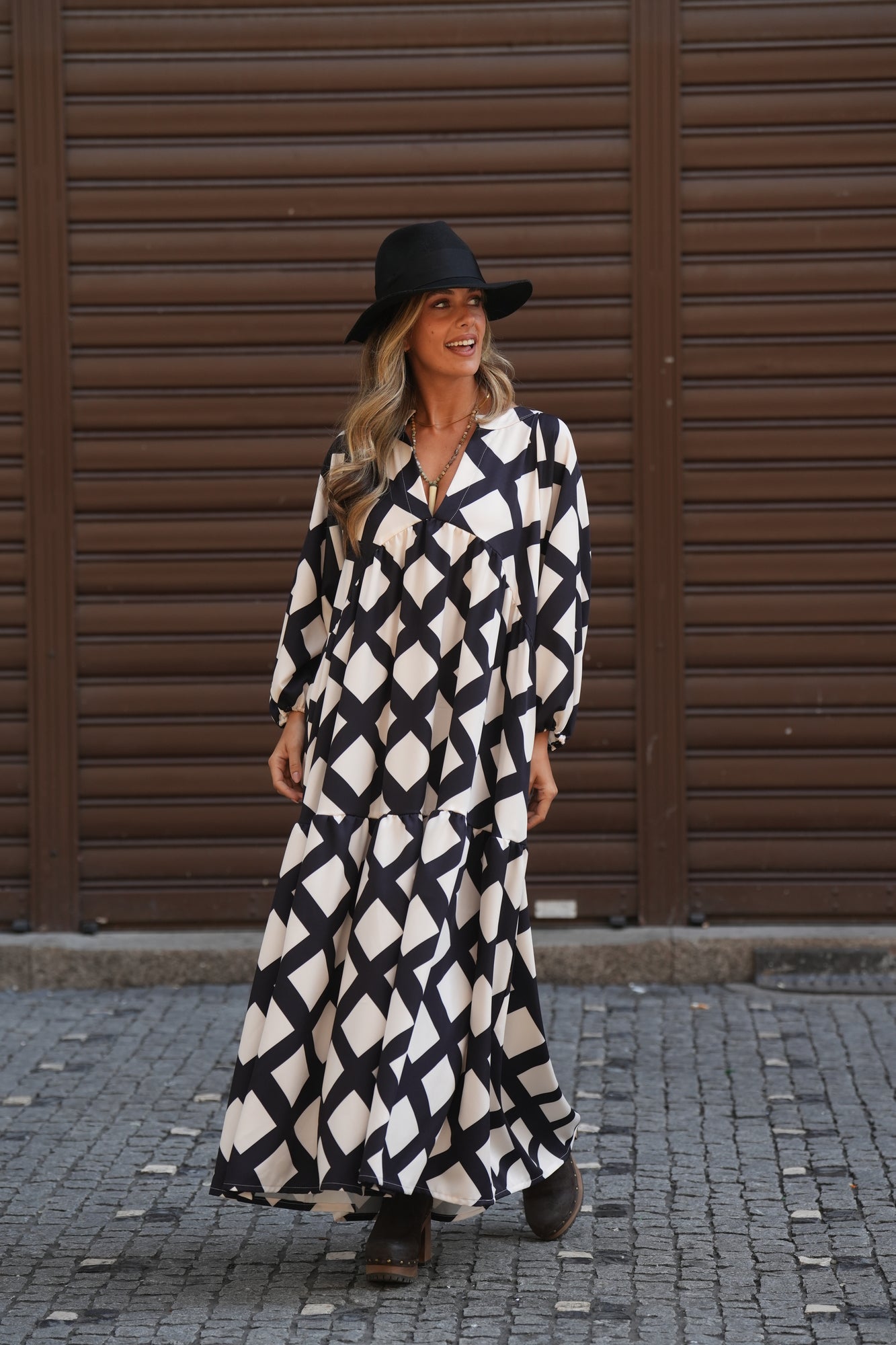 Vestido comprido estampado