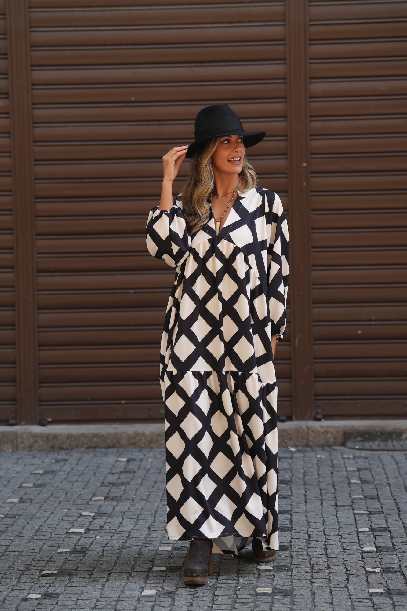 Vestido comprido estampado