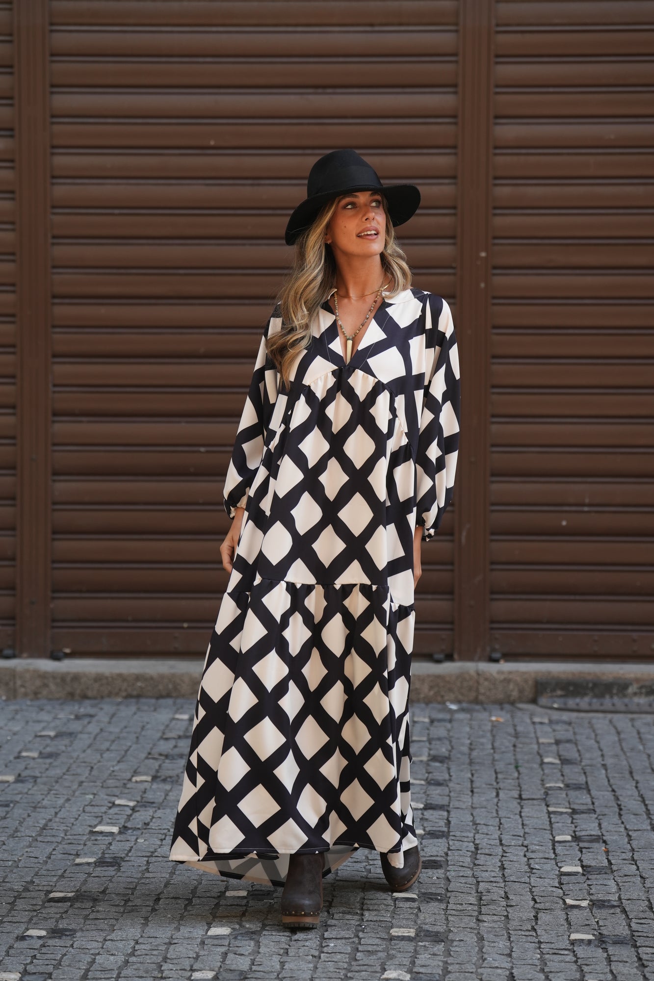 Vestido comprido estampado