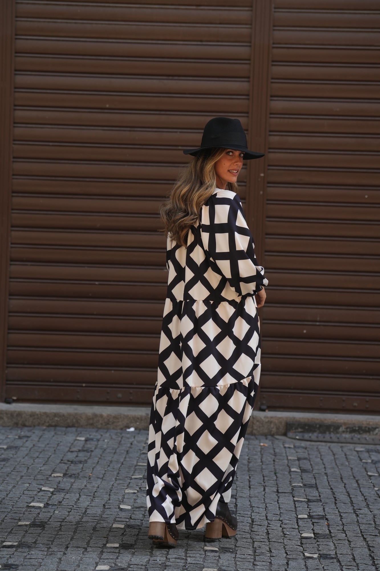 Vestido comprido estampado