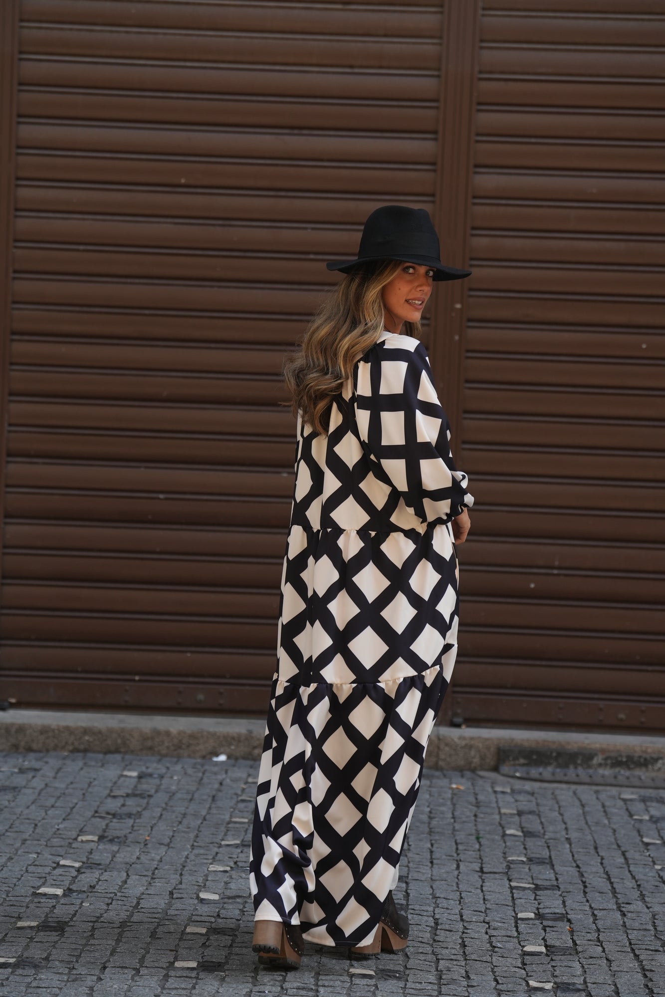 Vestido comprido estampado