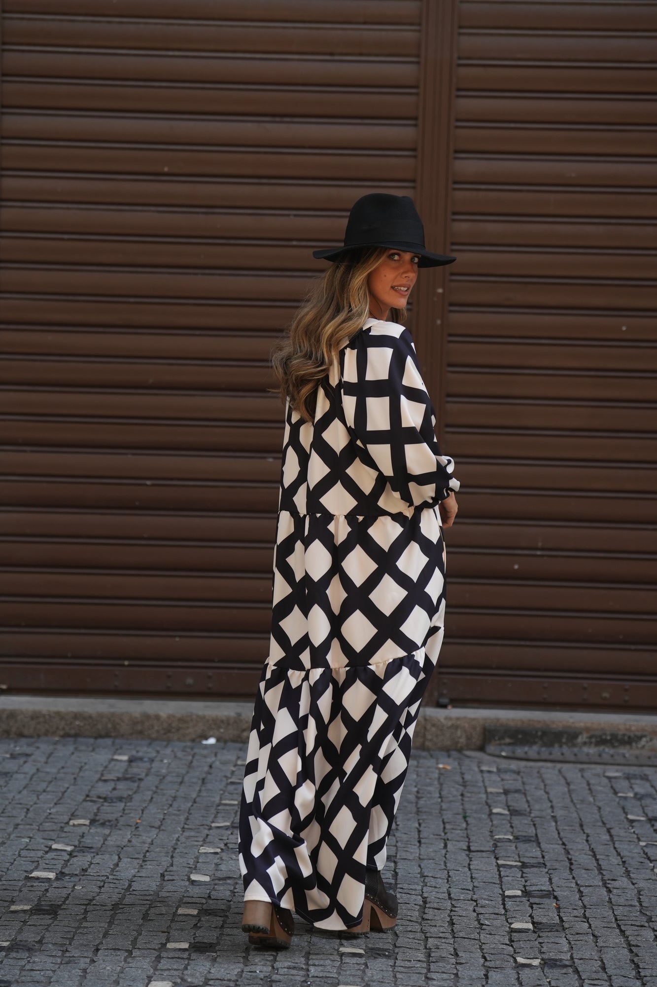 Vestido comprido estampado