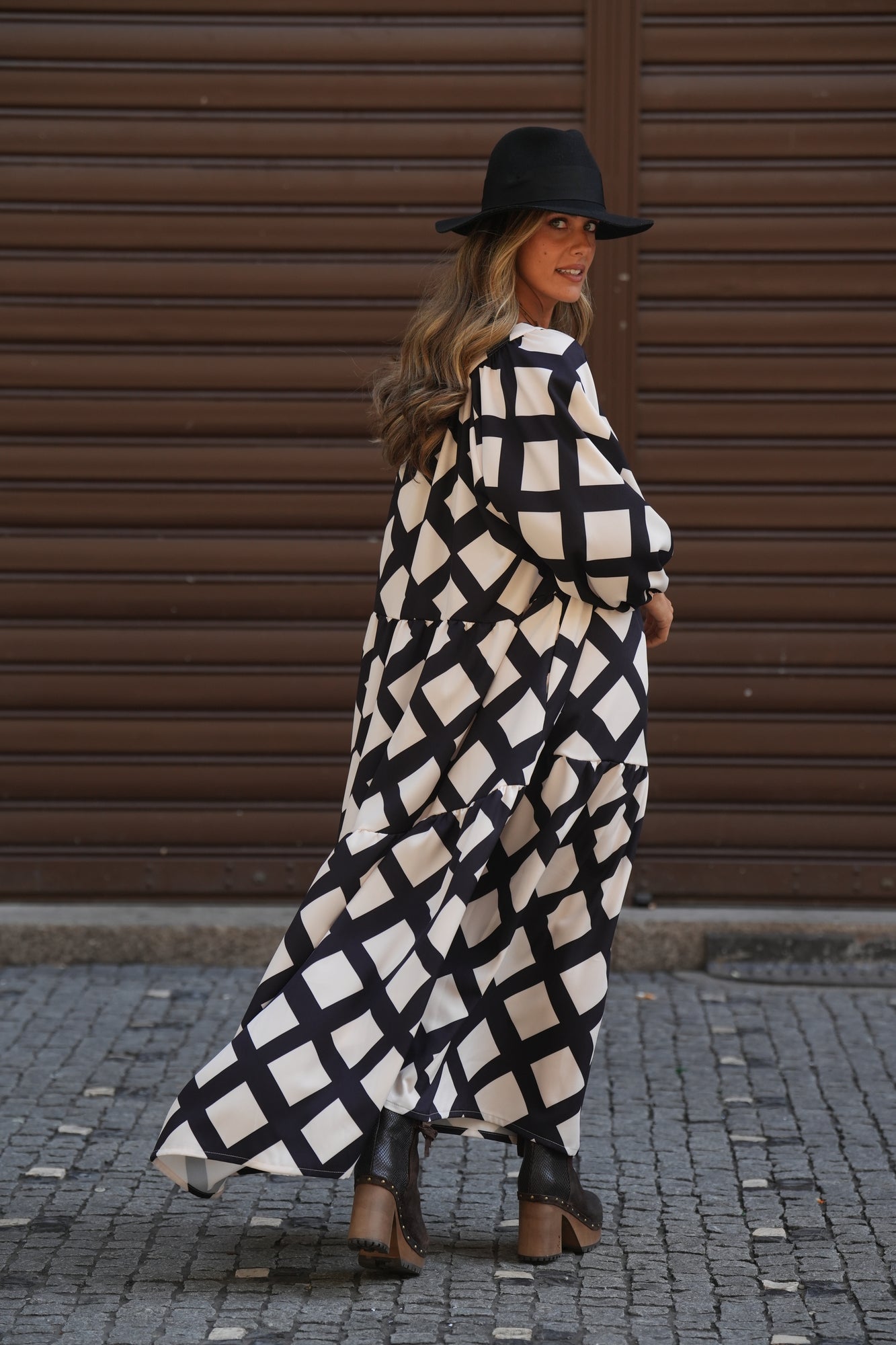 Vestido comprido estampado