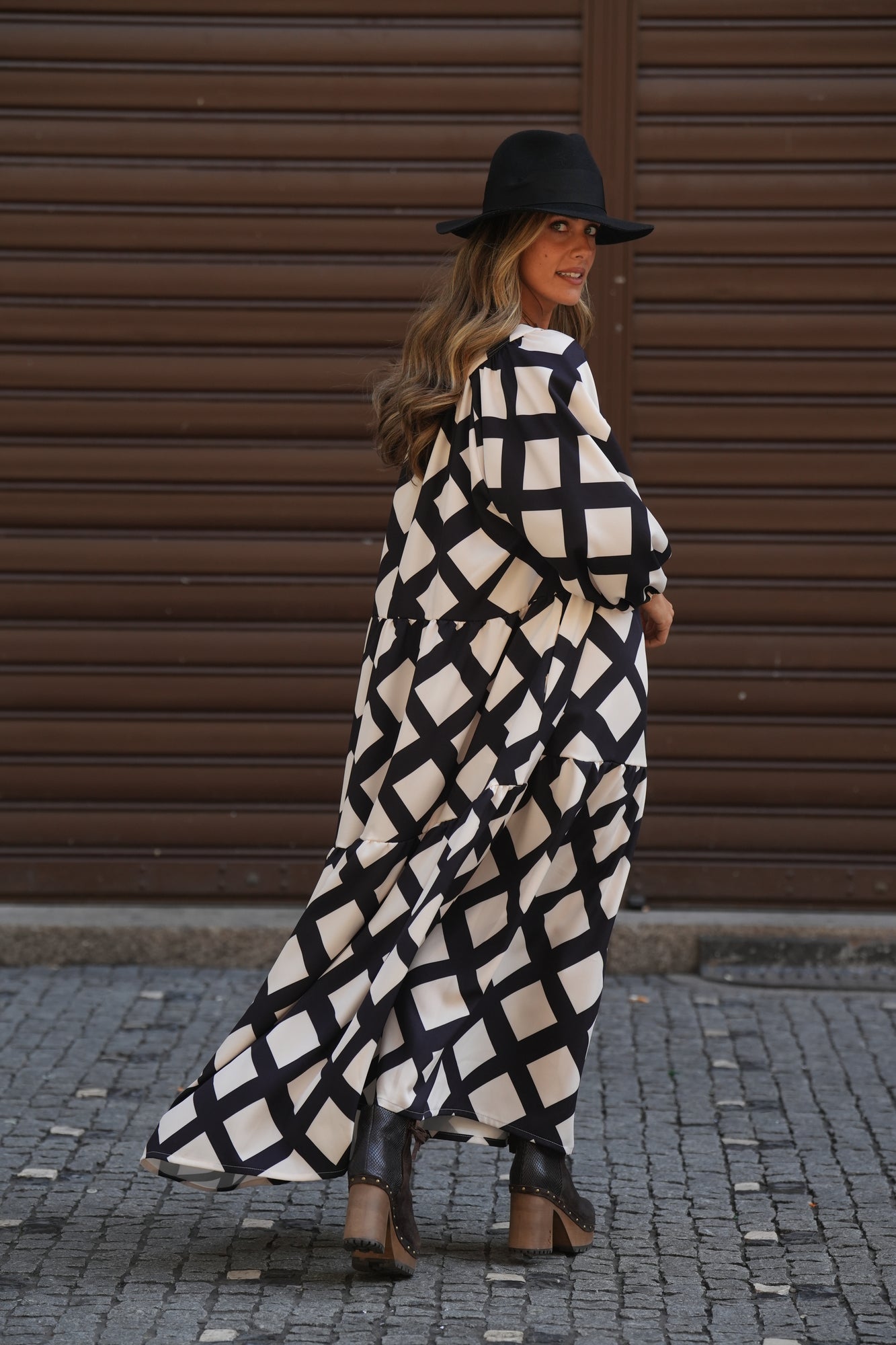 Vestido comprido estampado