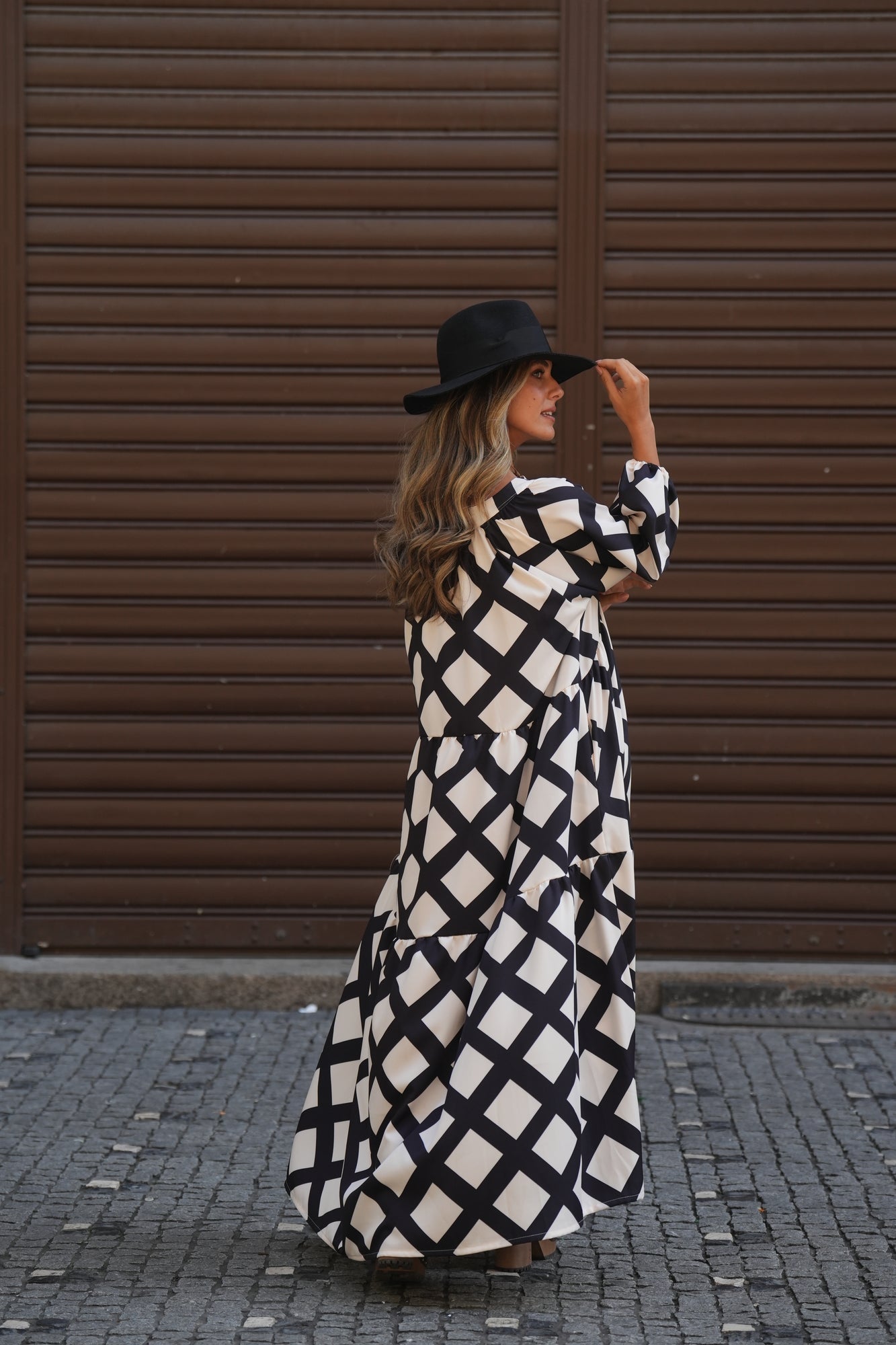 Vestido comprido estampado