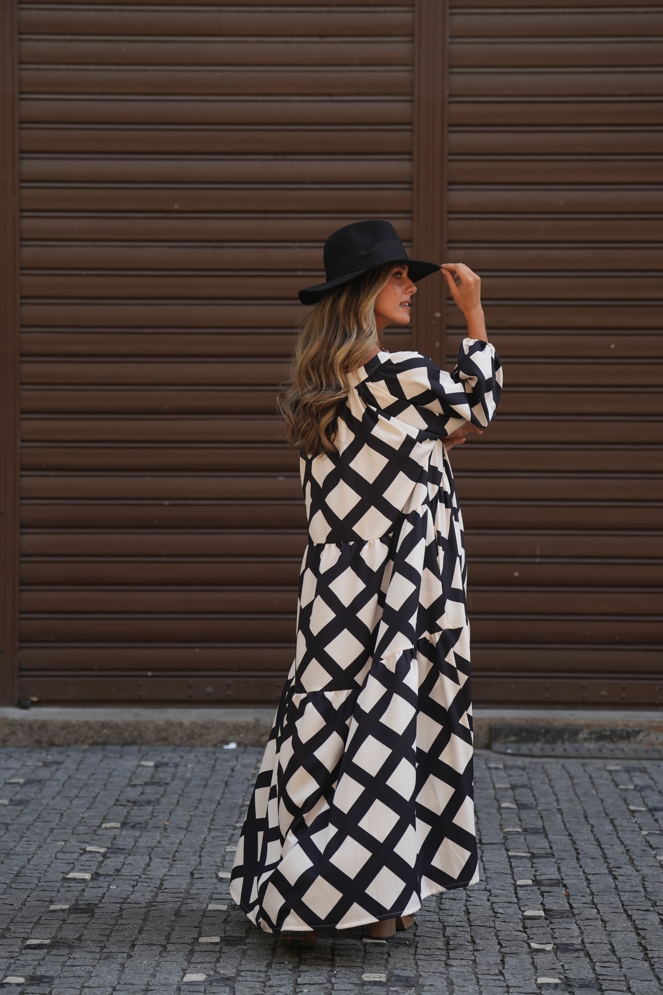 Vestido comprido estampado