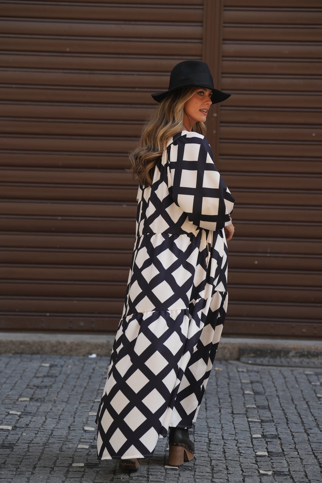 Vestido comprido estampado