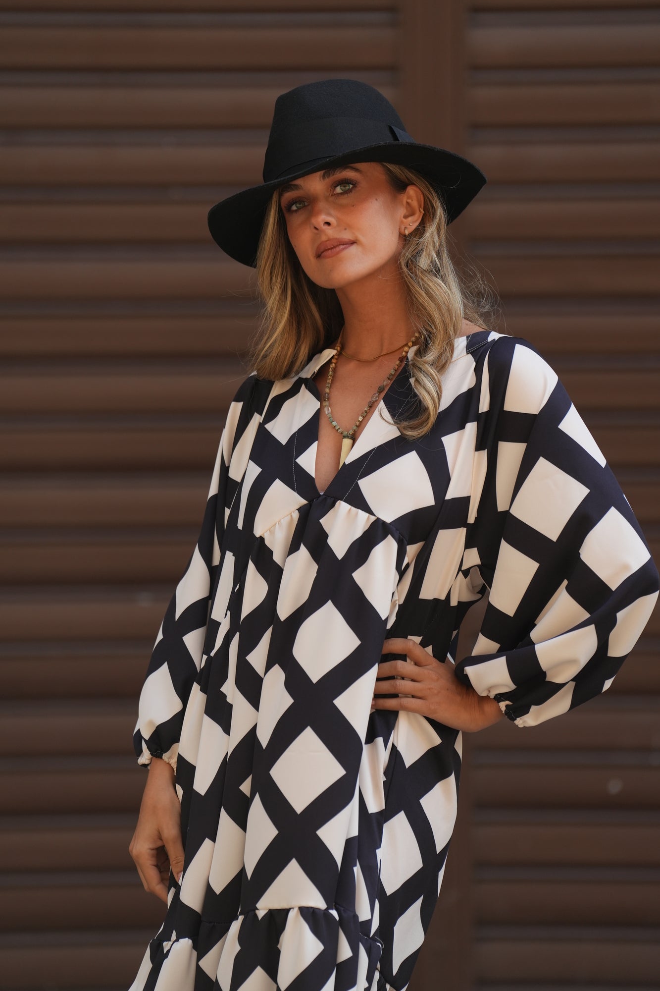 Vestido comprido estampado