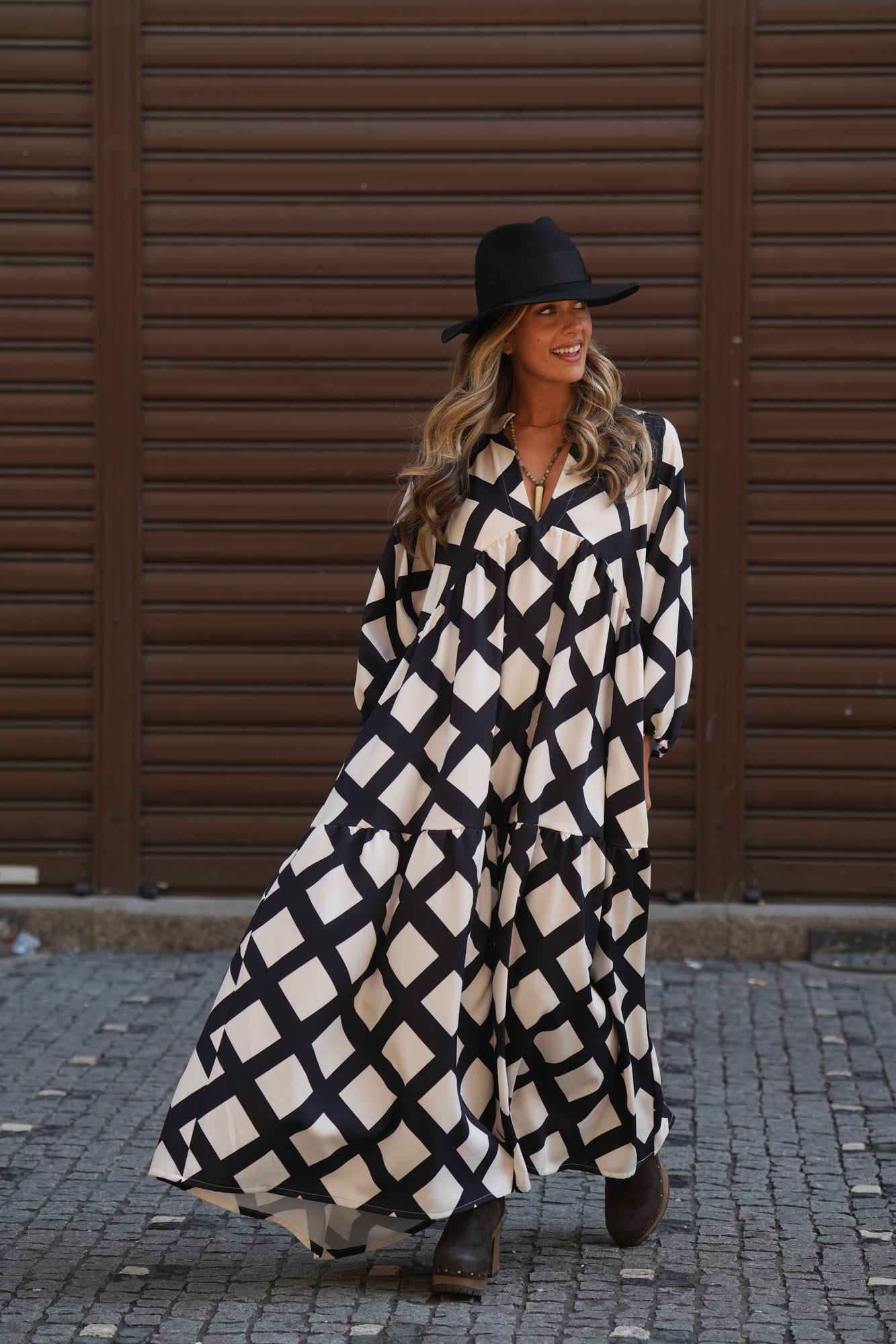 Vestido comprido estampado