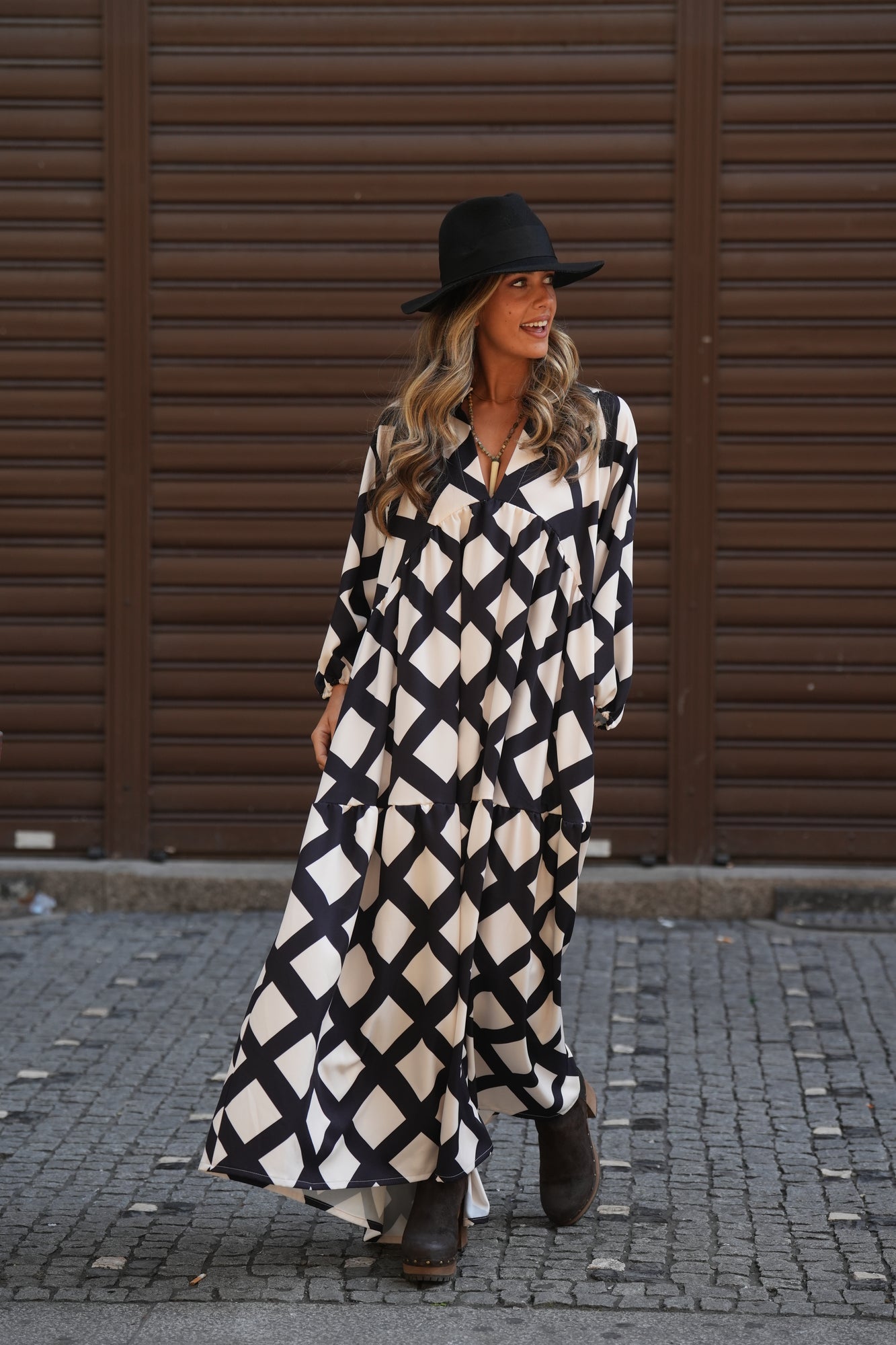 Vestido comprido estampado