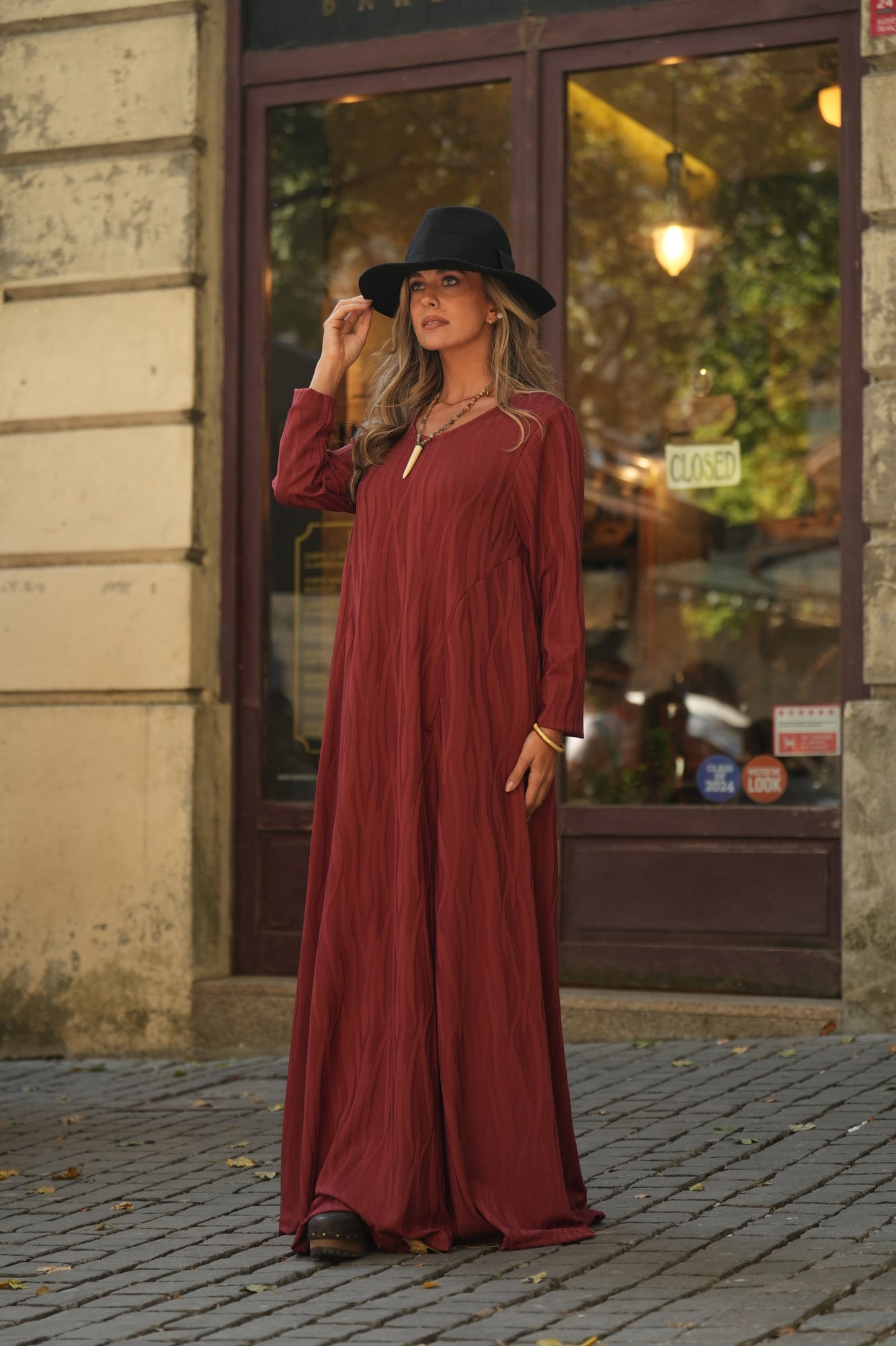 Vestido comprido em malha