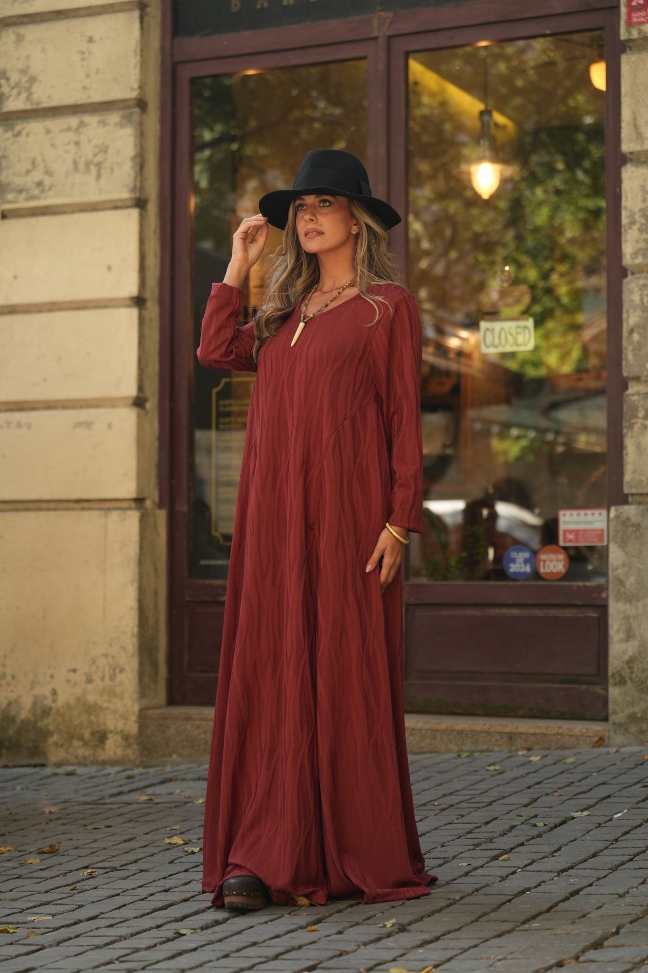 Vestido comprido em malha