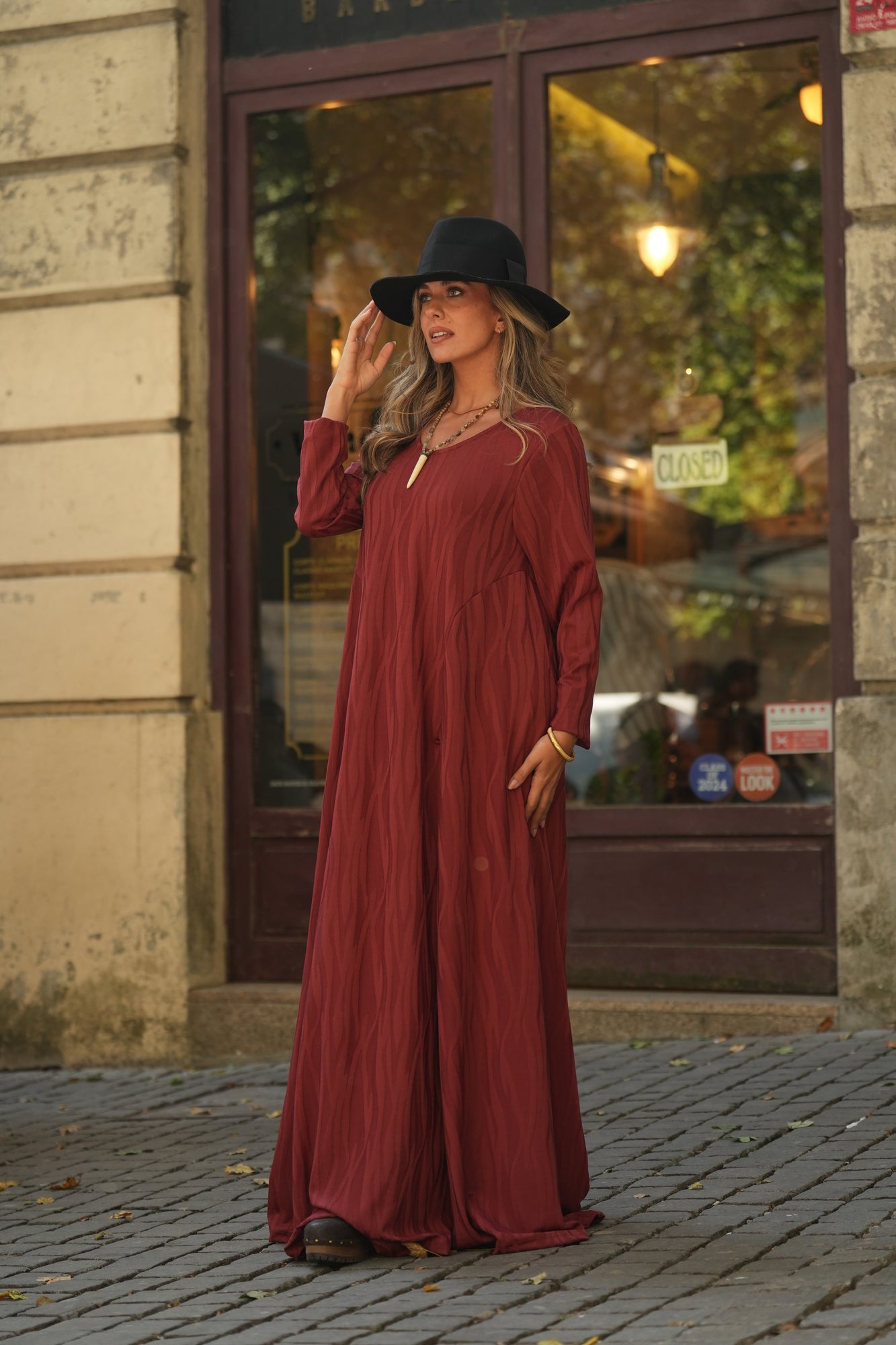 Vestido comprido em malha