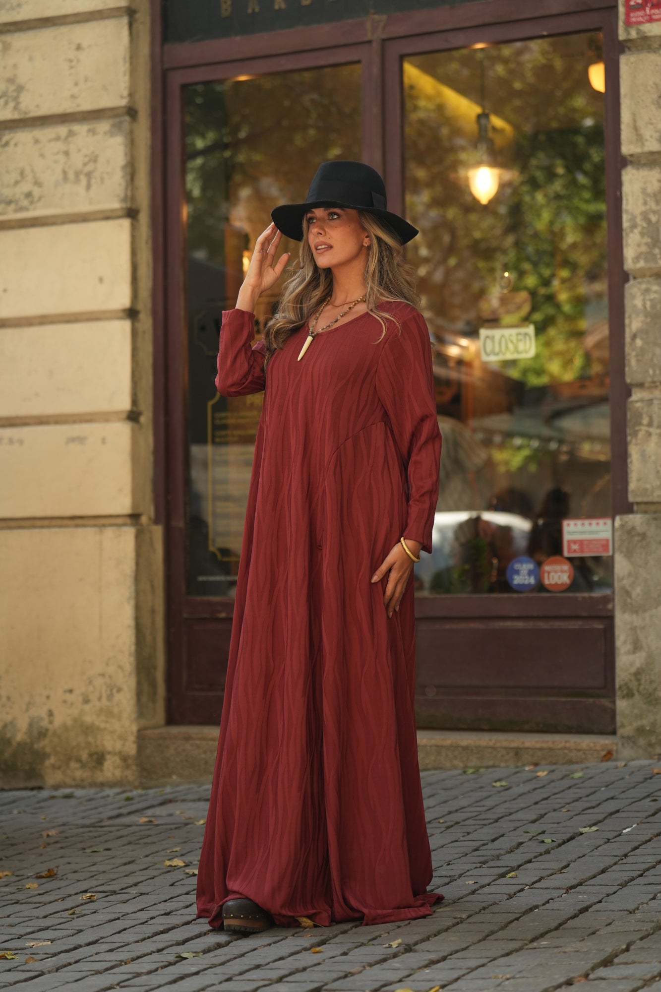 Vestido comprido em malha