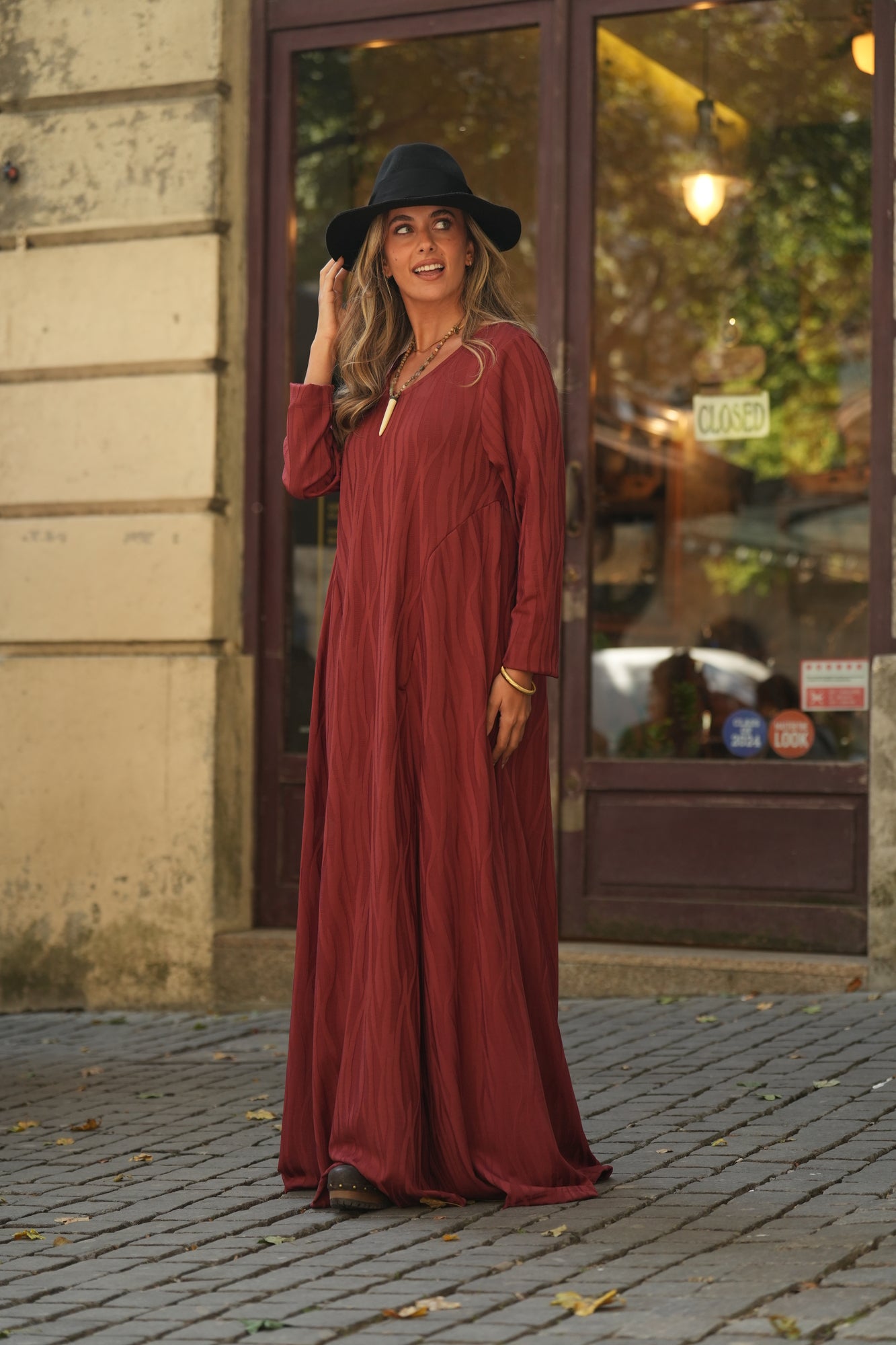 Vestido comprido em malha