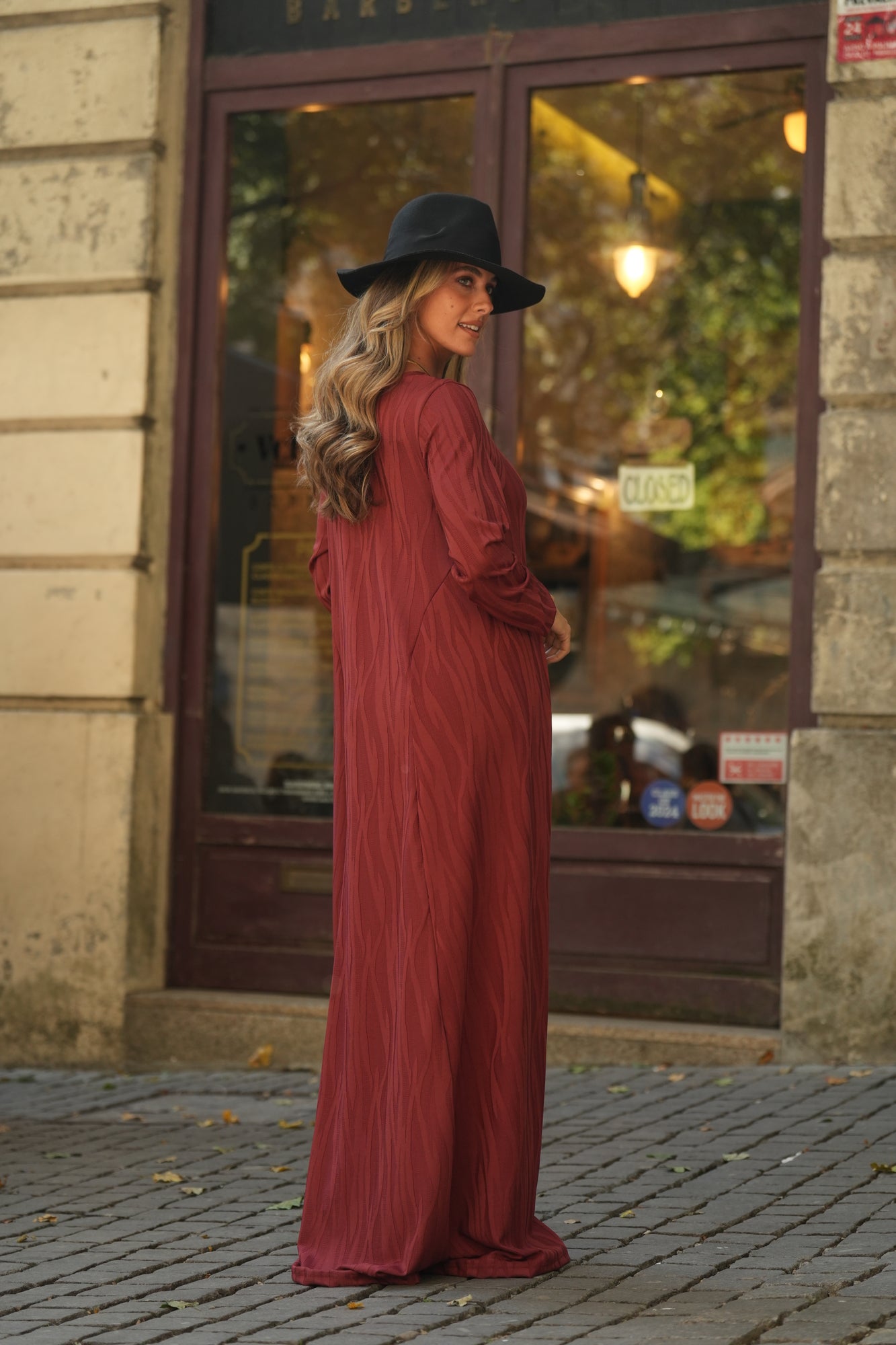 Vestido comprido em malha