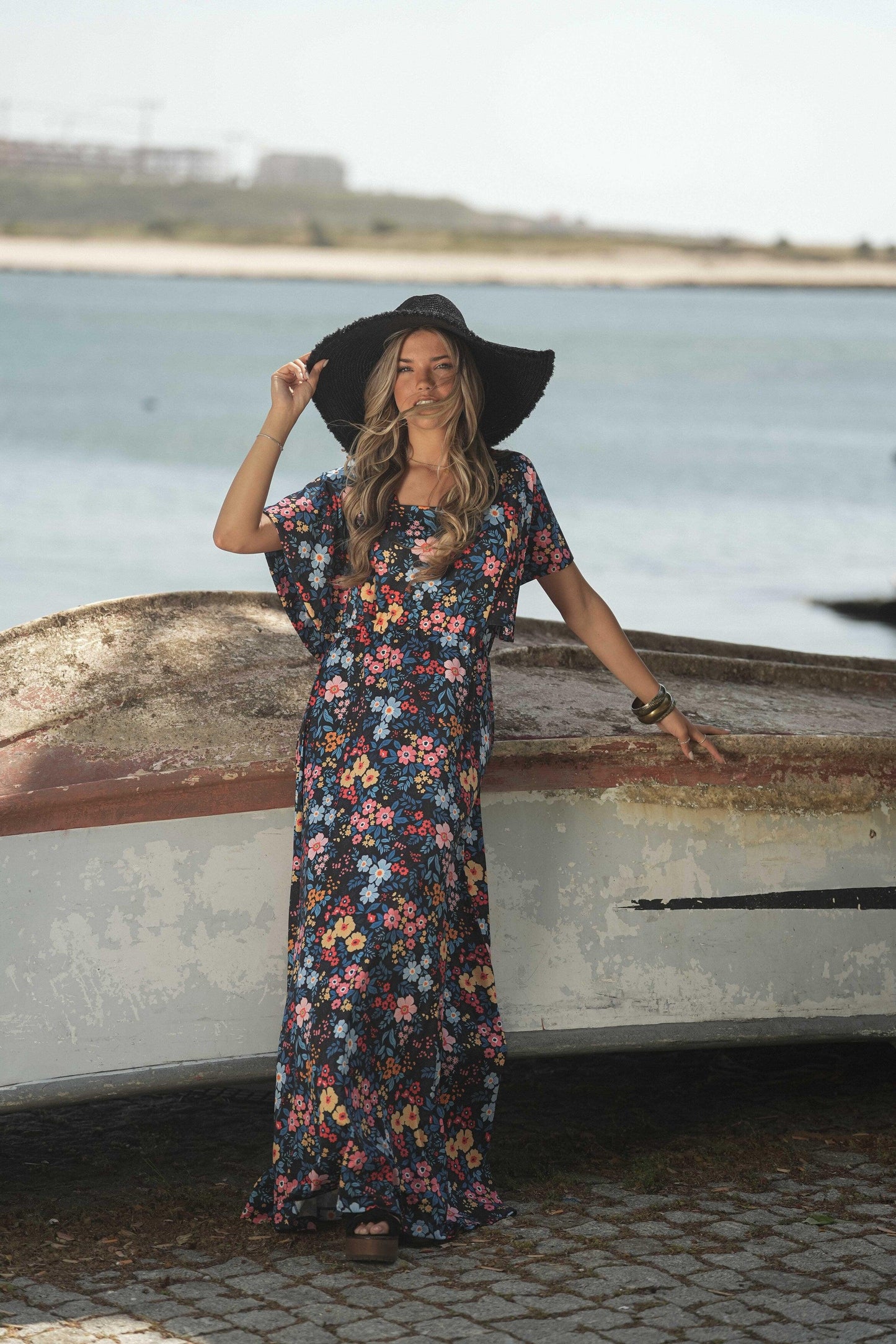 Robe longue imprimée