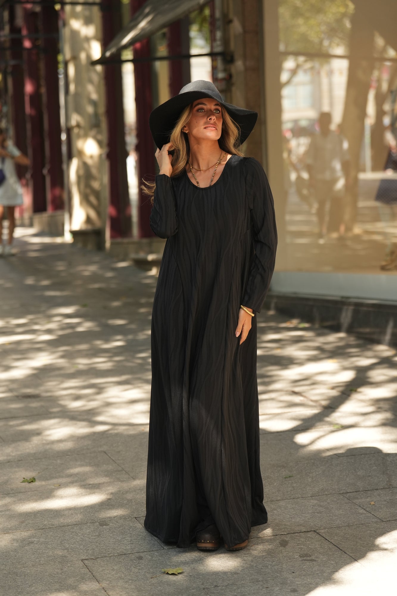 Vestido comprido em malha