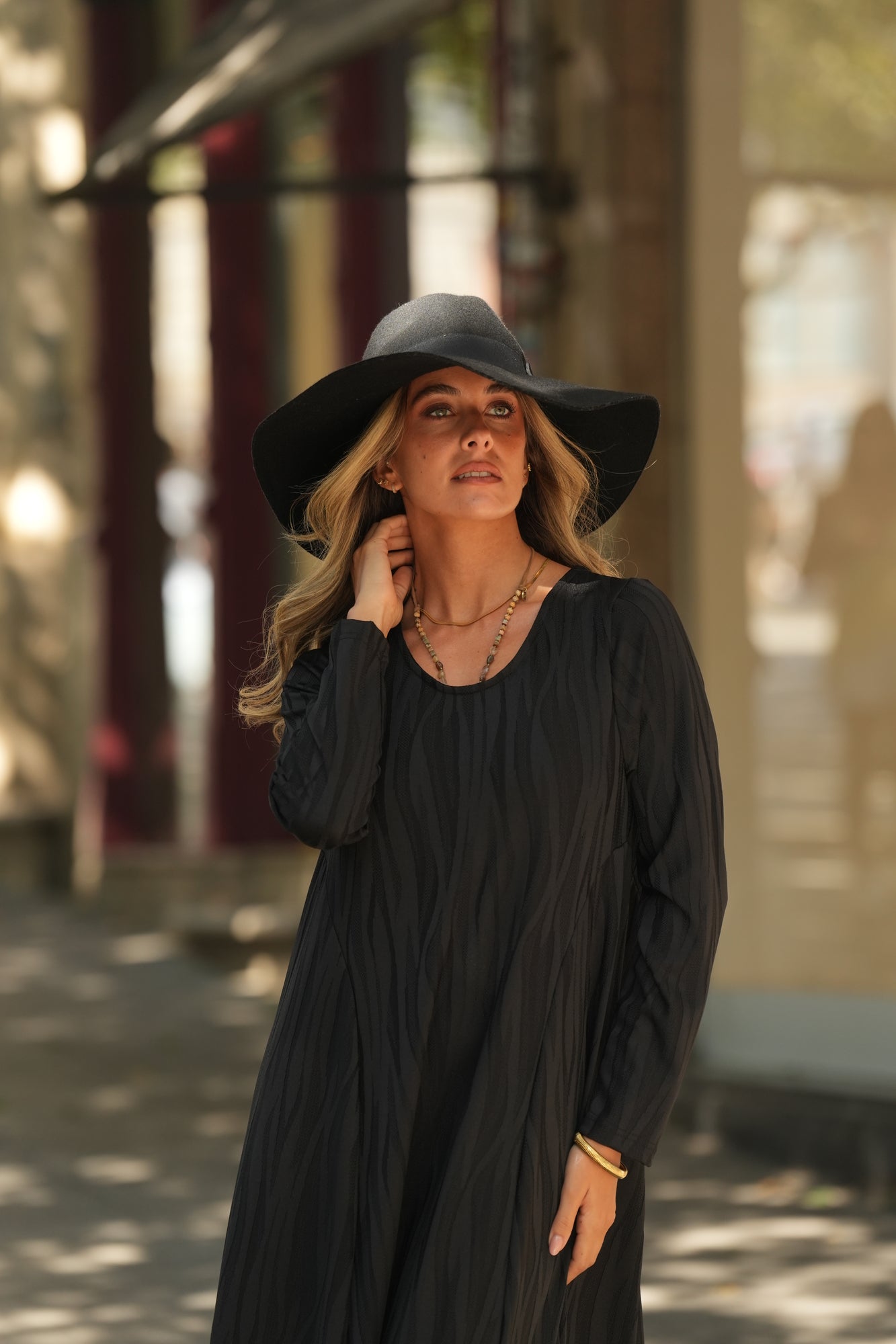 Vestido comprido em malha