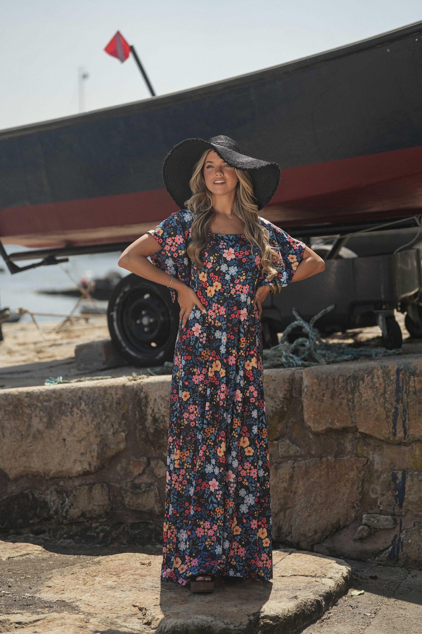 Robe longue imprimée