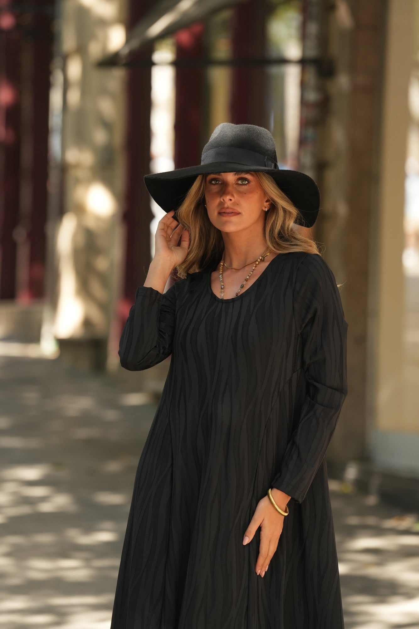 Vestido comprido em malha