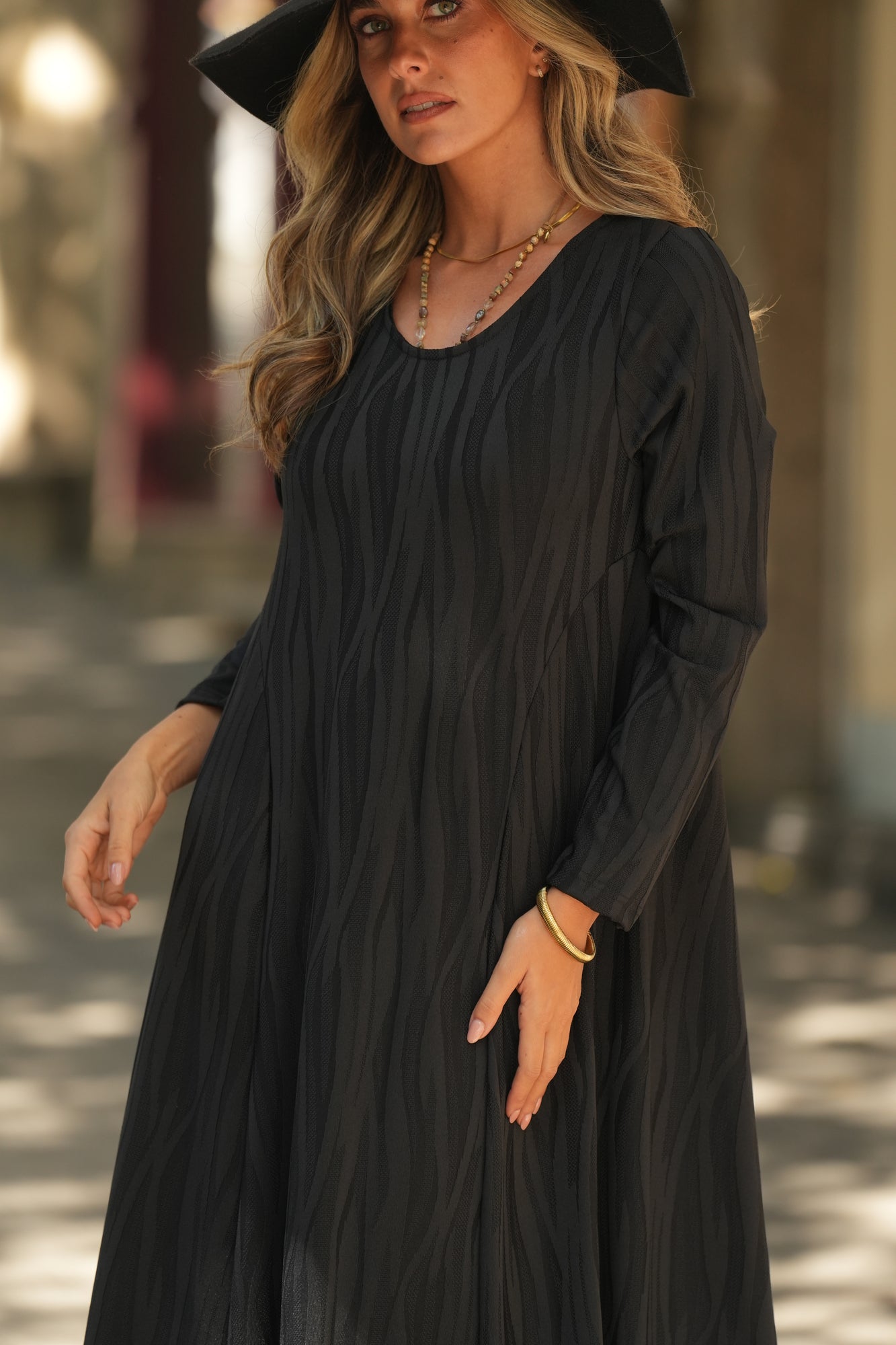 Vestido comprido em malha