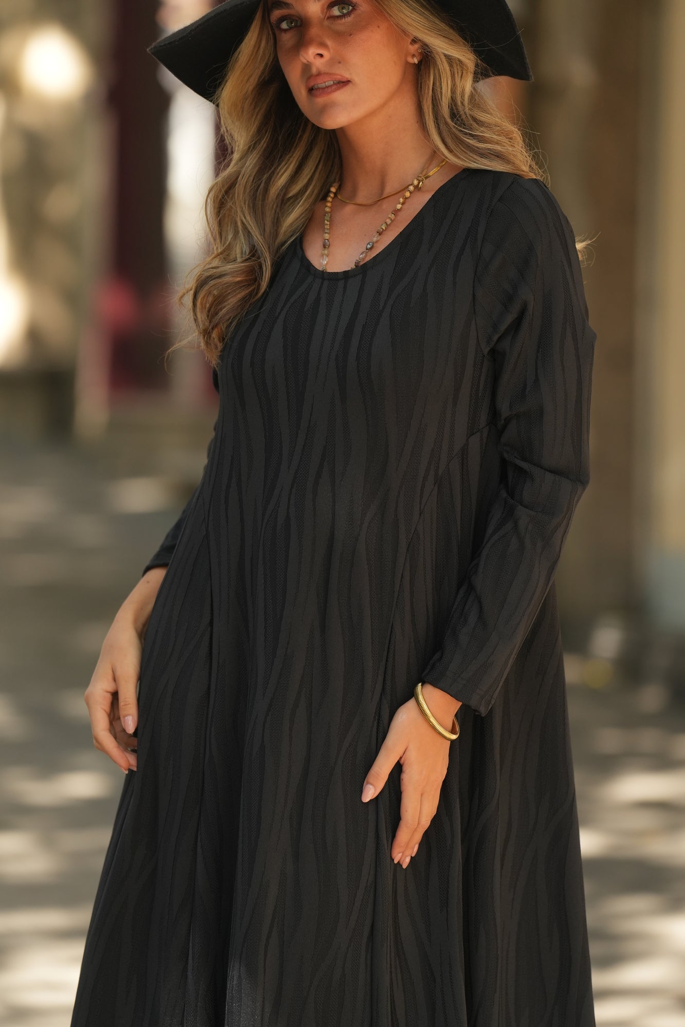 Vestido comprido em malha