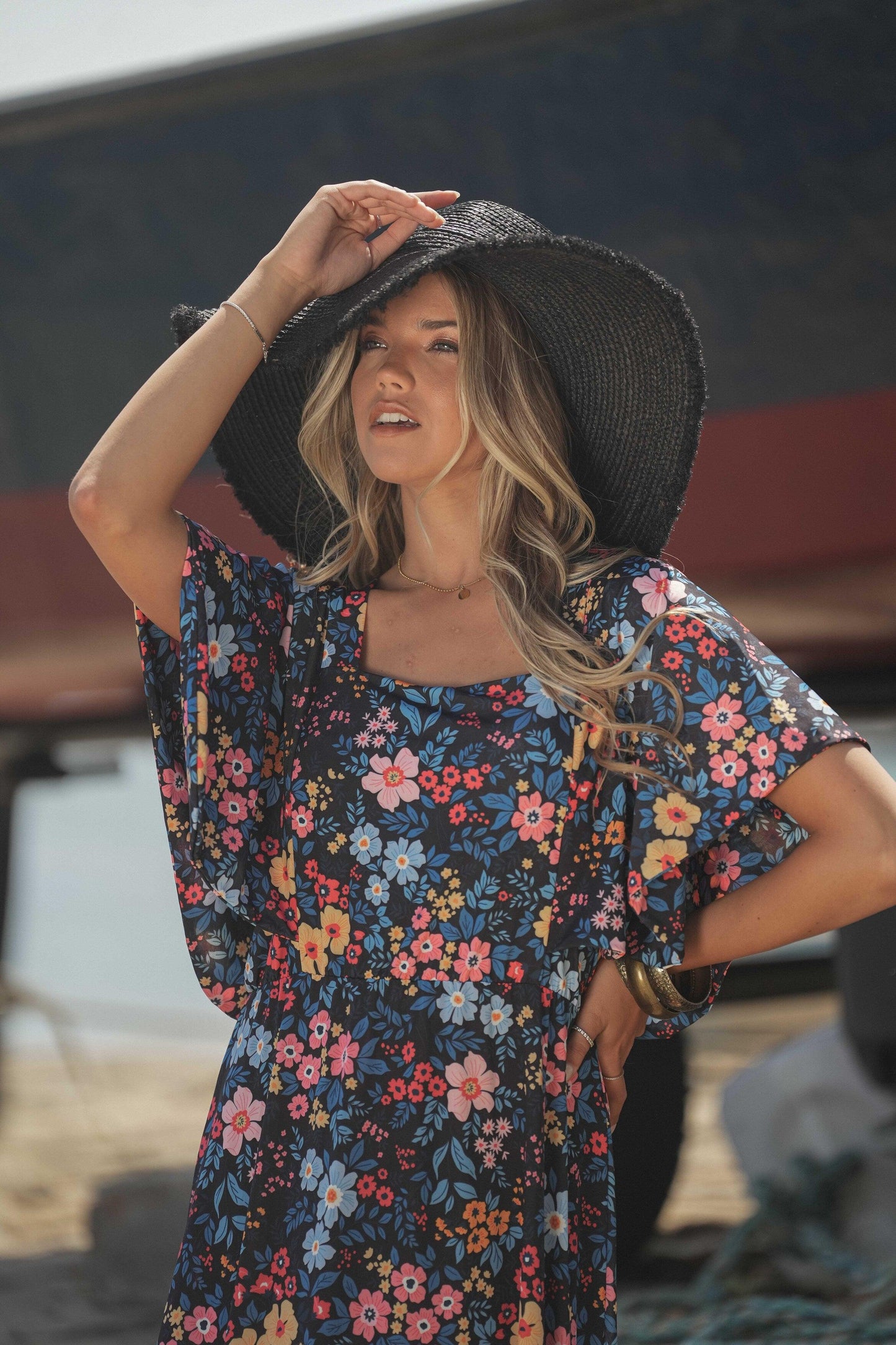Robe longue imprimée