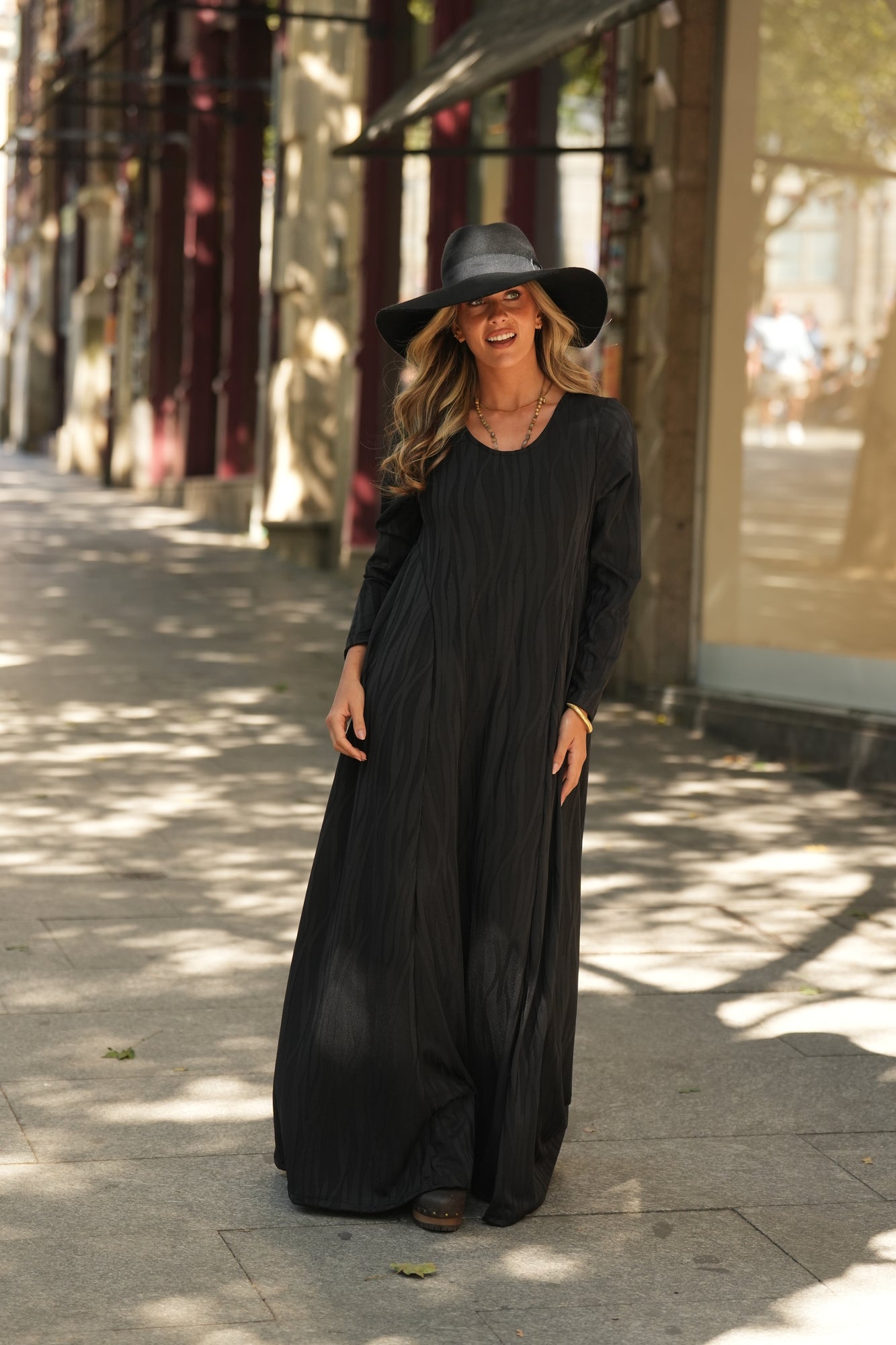 Vestido comprido em malha