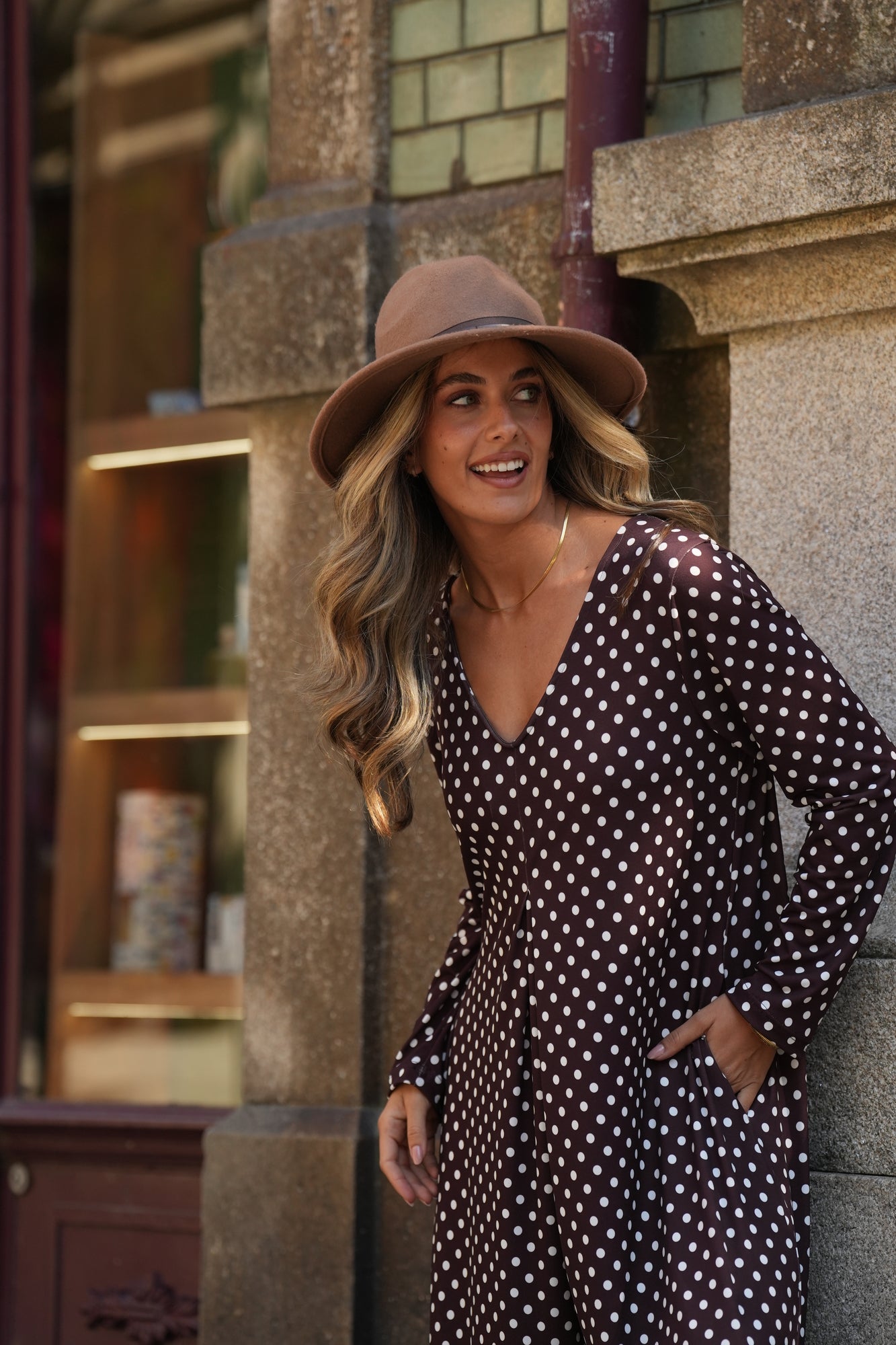 Long knitted jumpsuit