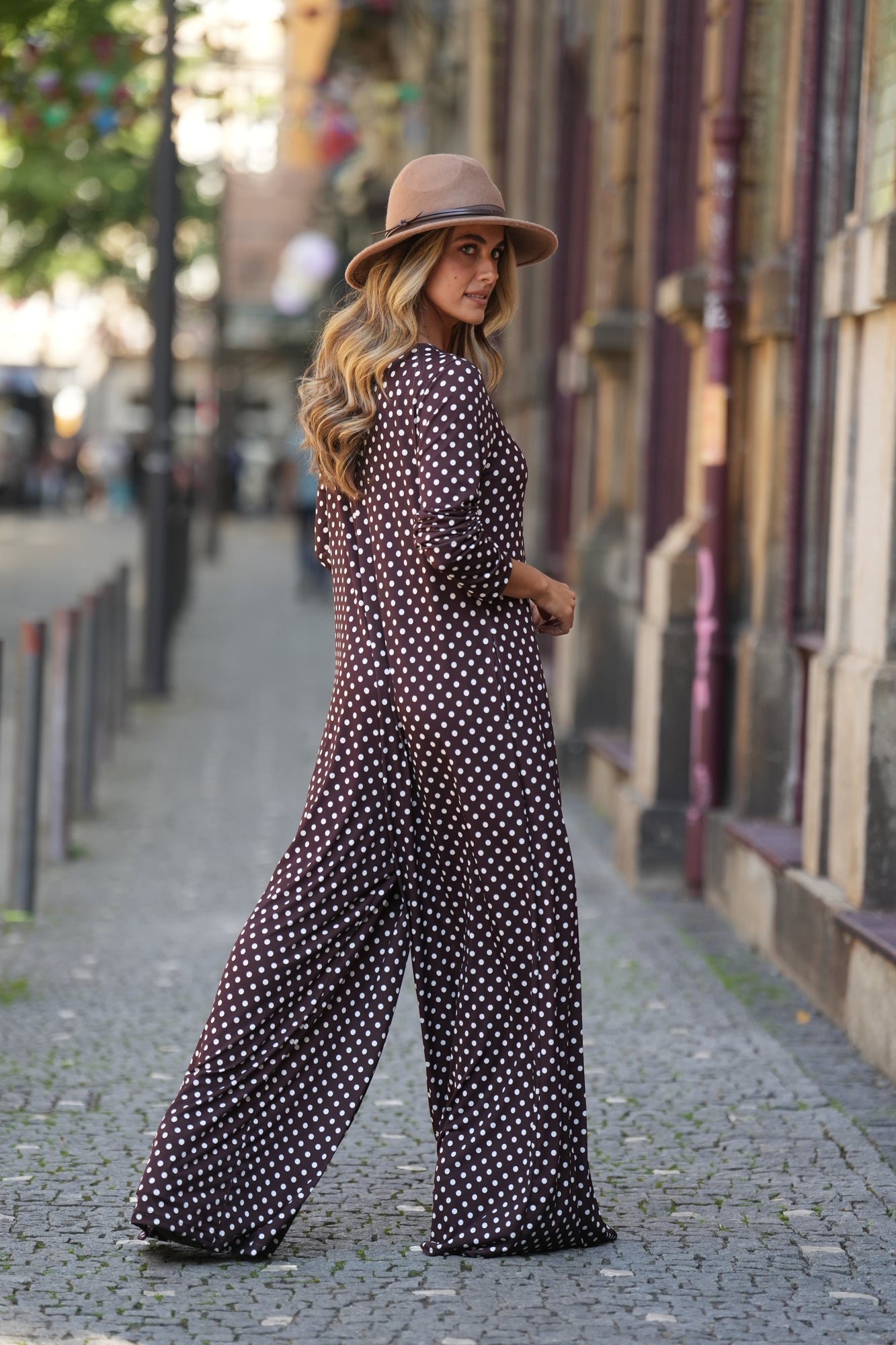 Long knitted jumpsuit