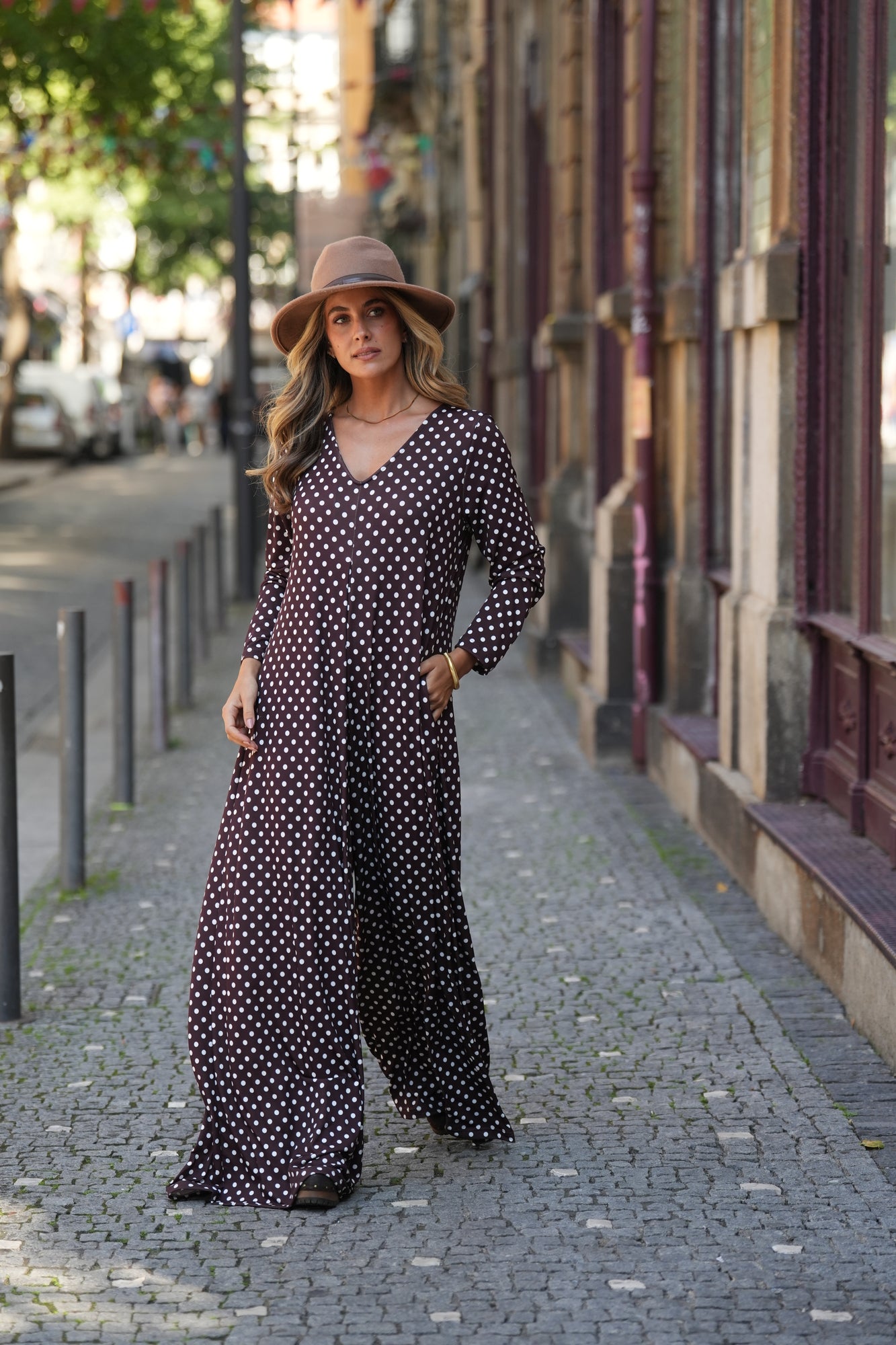 Long knitted jumpsuit