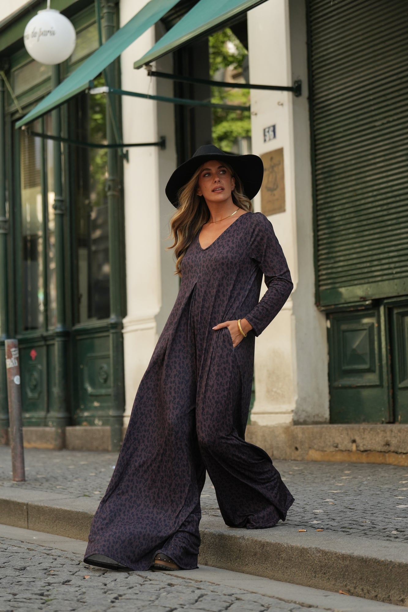 Long knitted jumpsuit