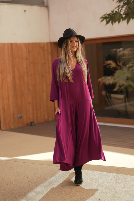 Long dress with frill