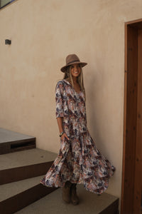 Long dress with frill