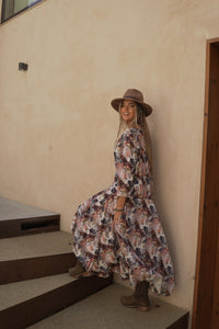 Long dress with frill