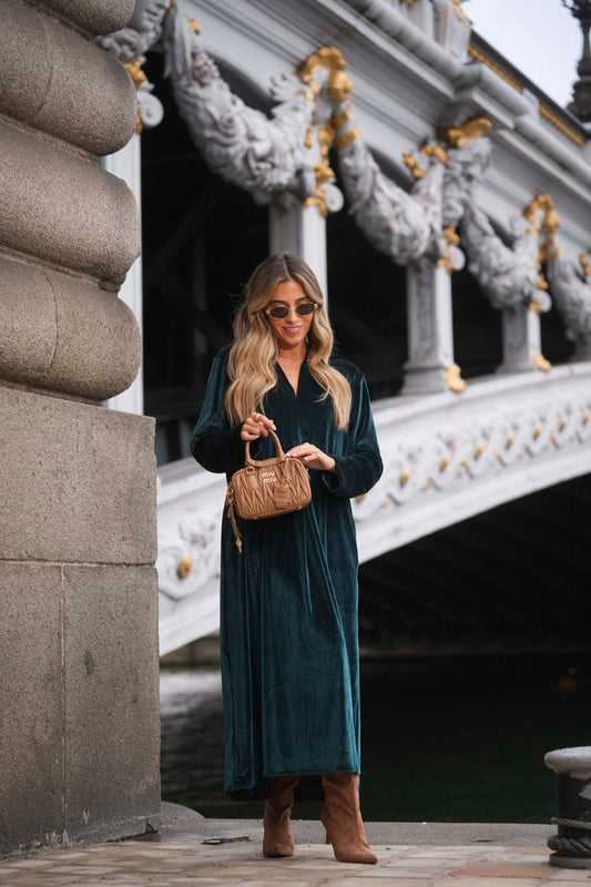 Long velvet dress