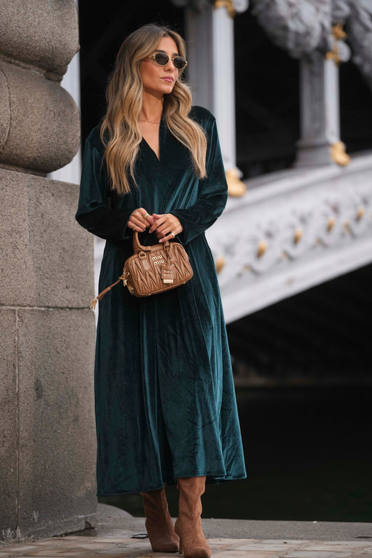 Long velvet dress