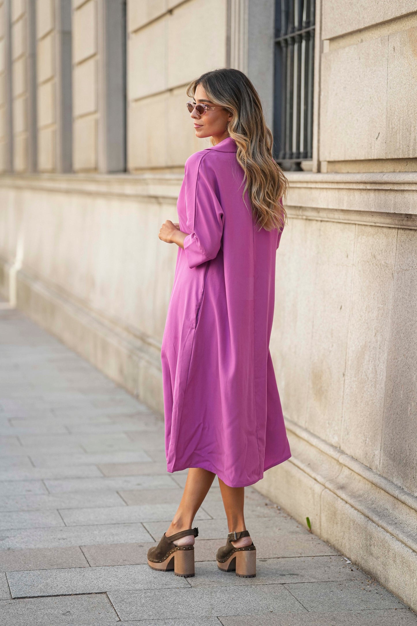 Midi dress in viscose