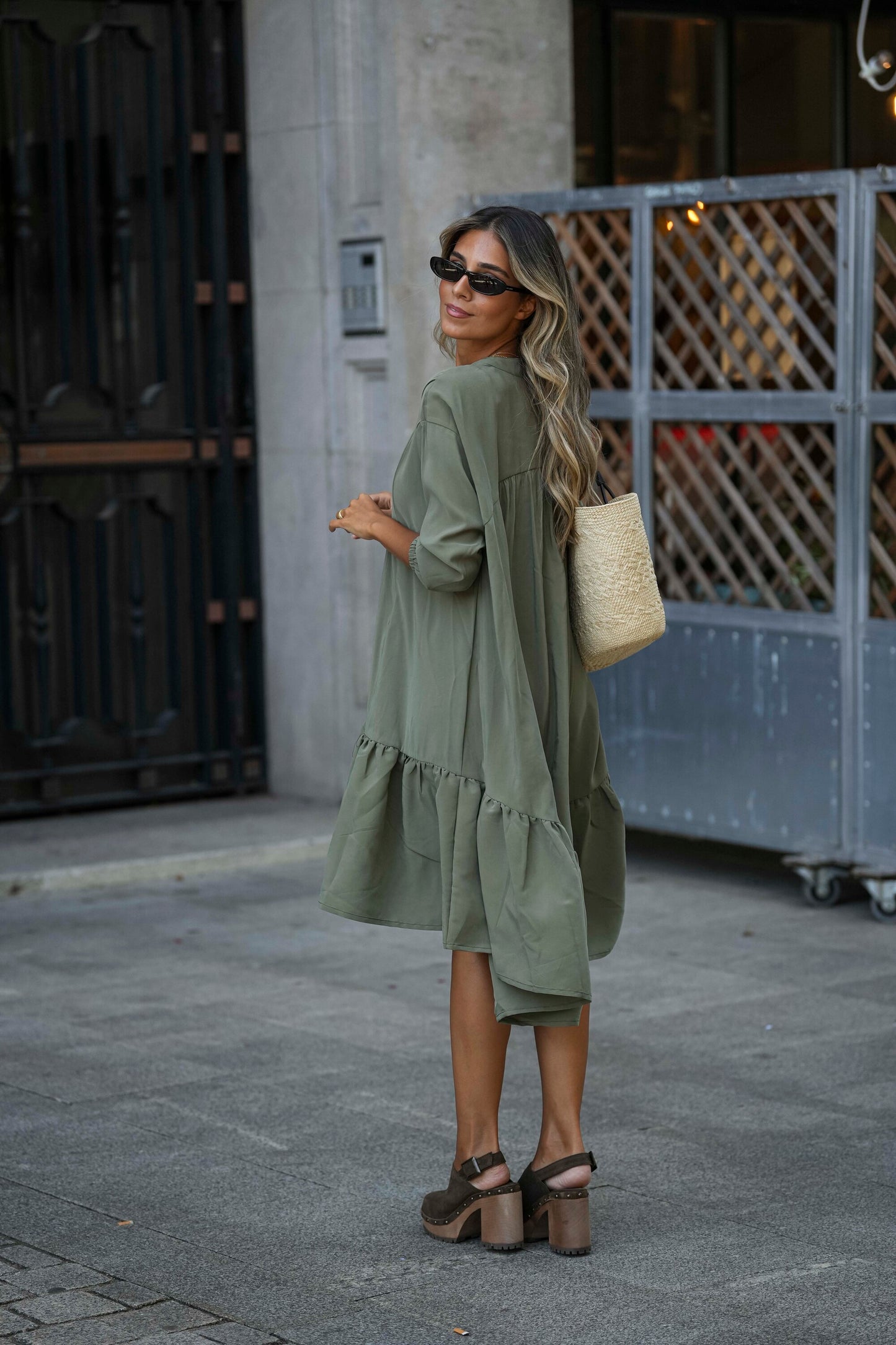 Asymmetrical long dress