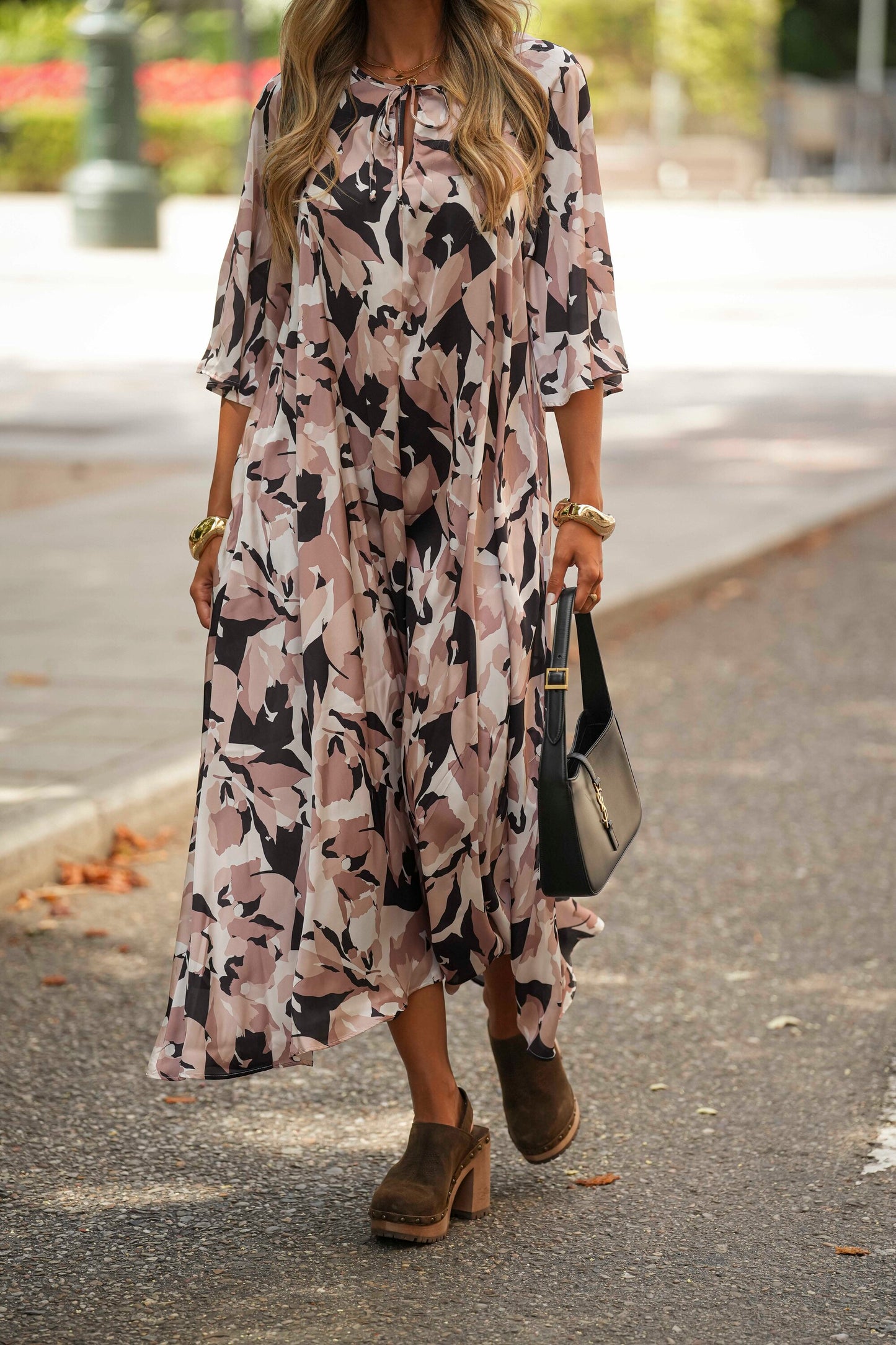 Long printed dress