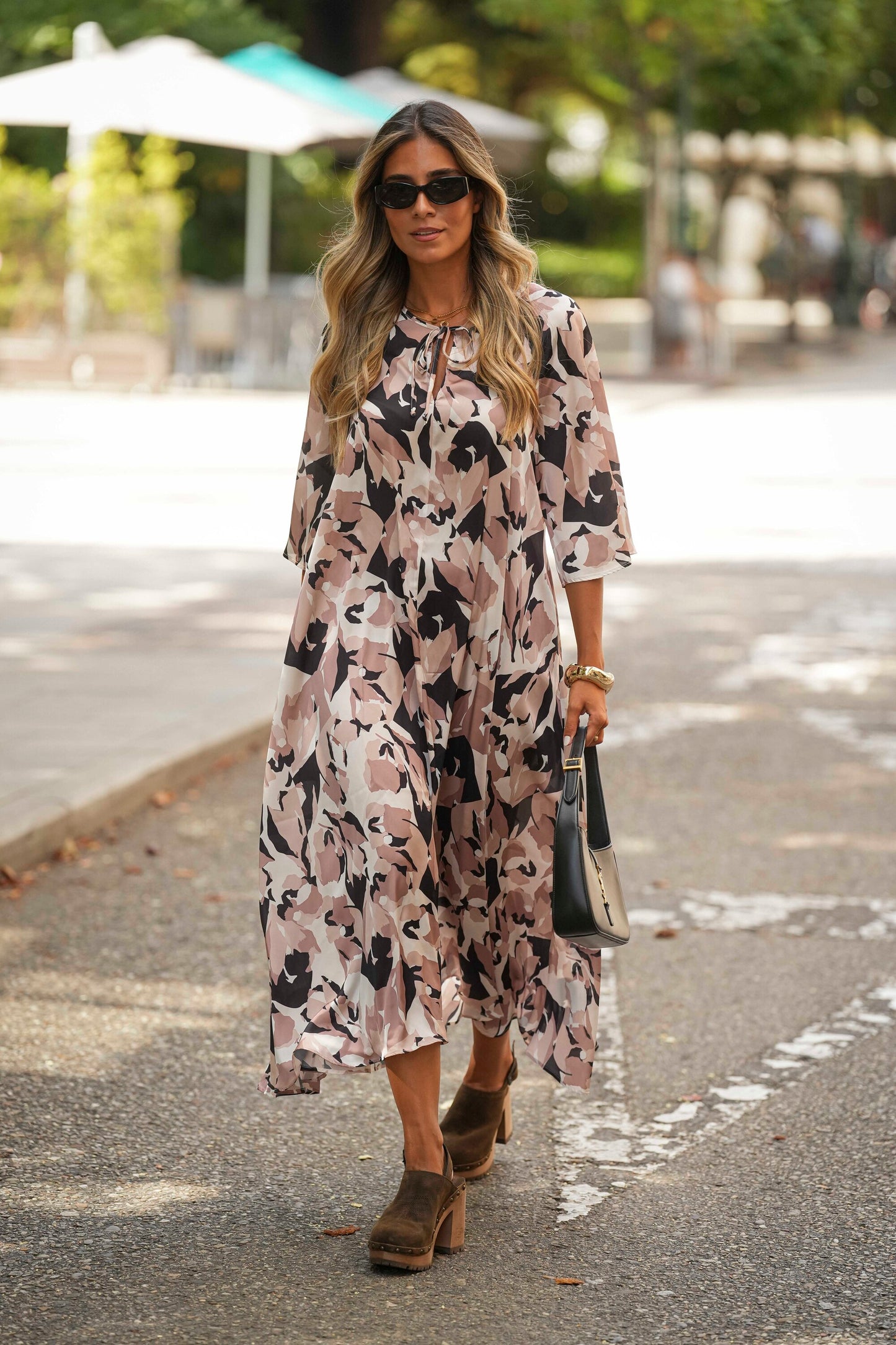 Long printed dress