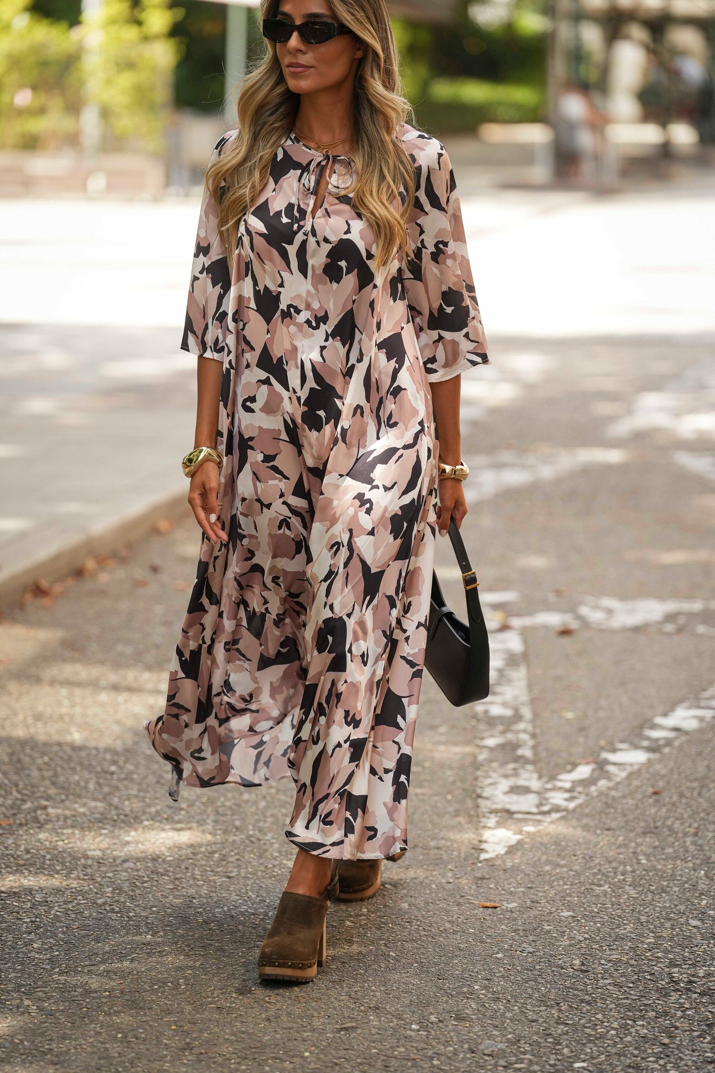 Long printed dress