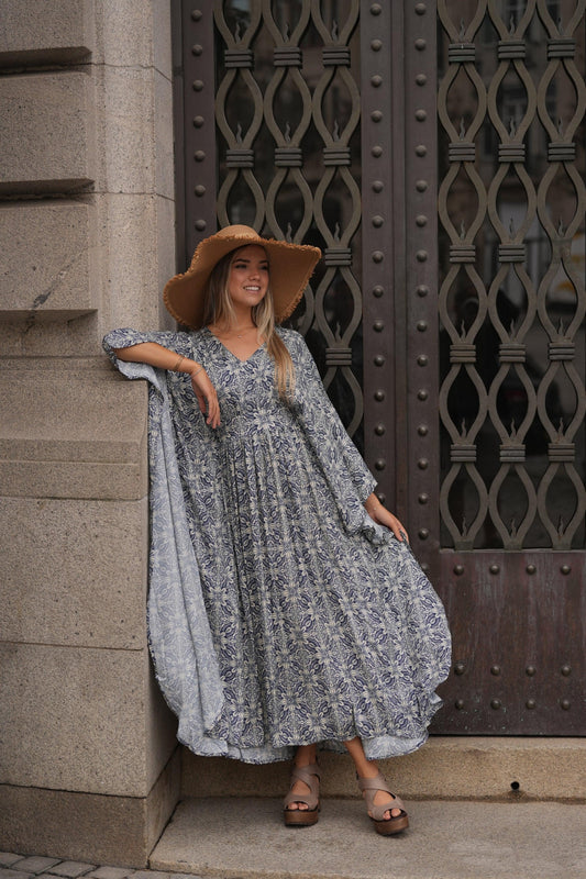 printed long dress