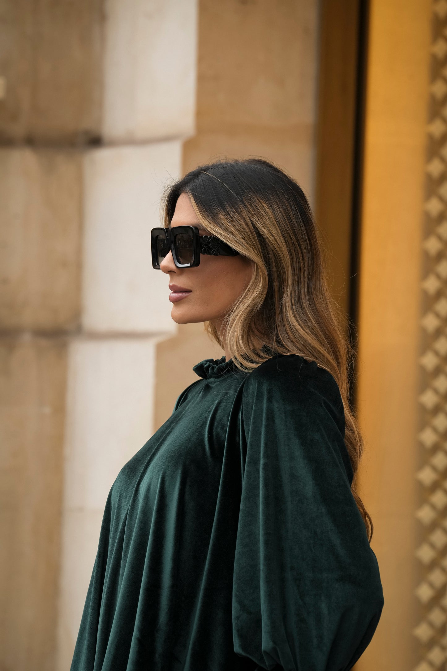 Vestido curto em veludo