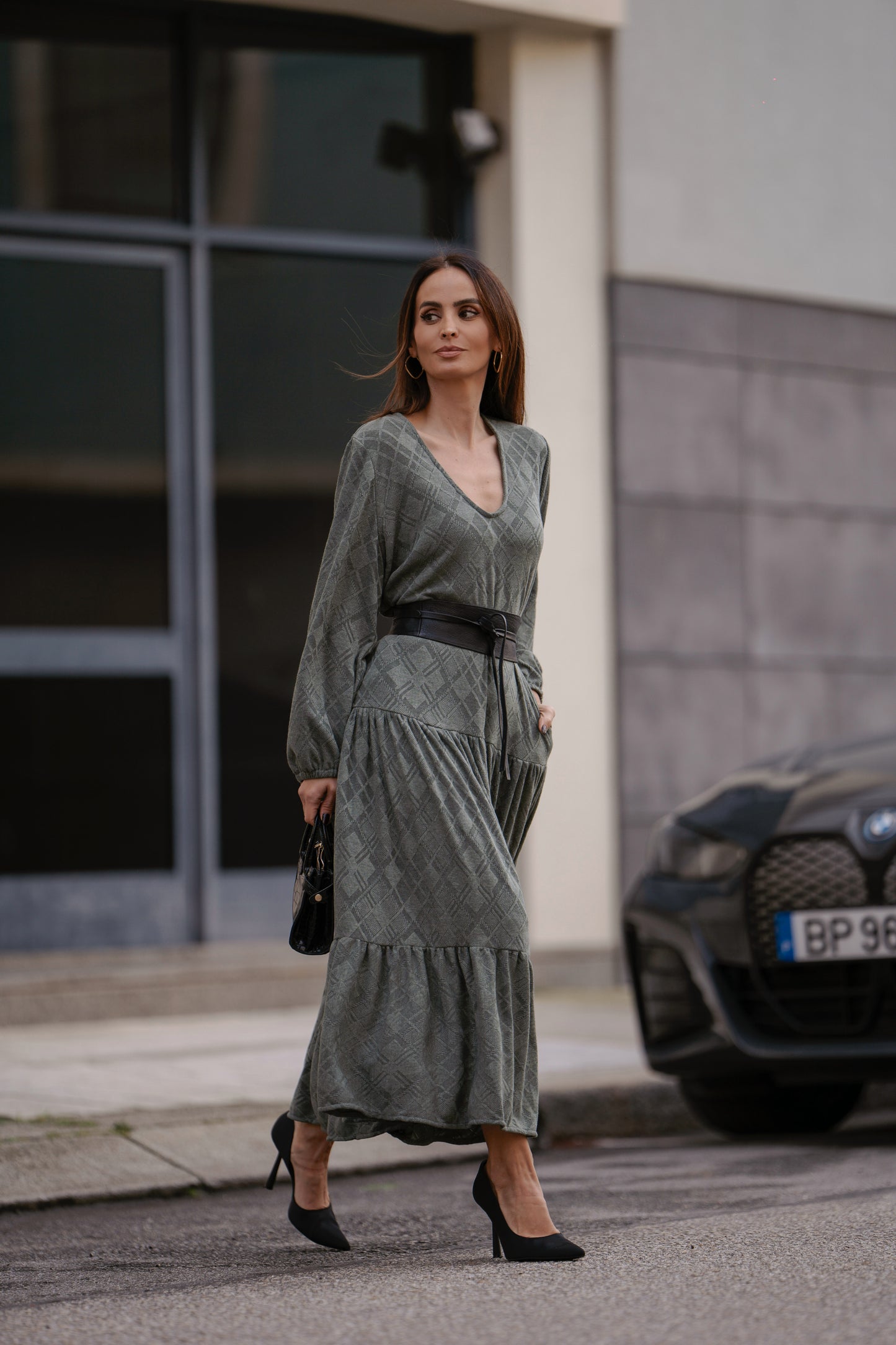 Long velvet dress