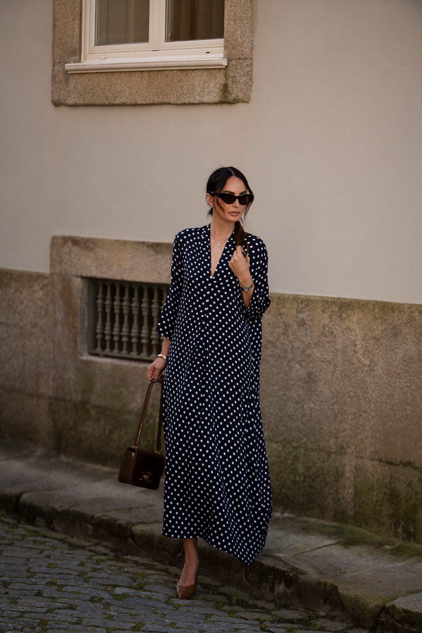 Vestido comprido estampado