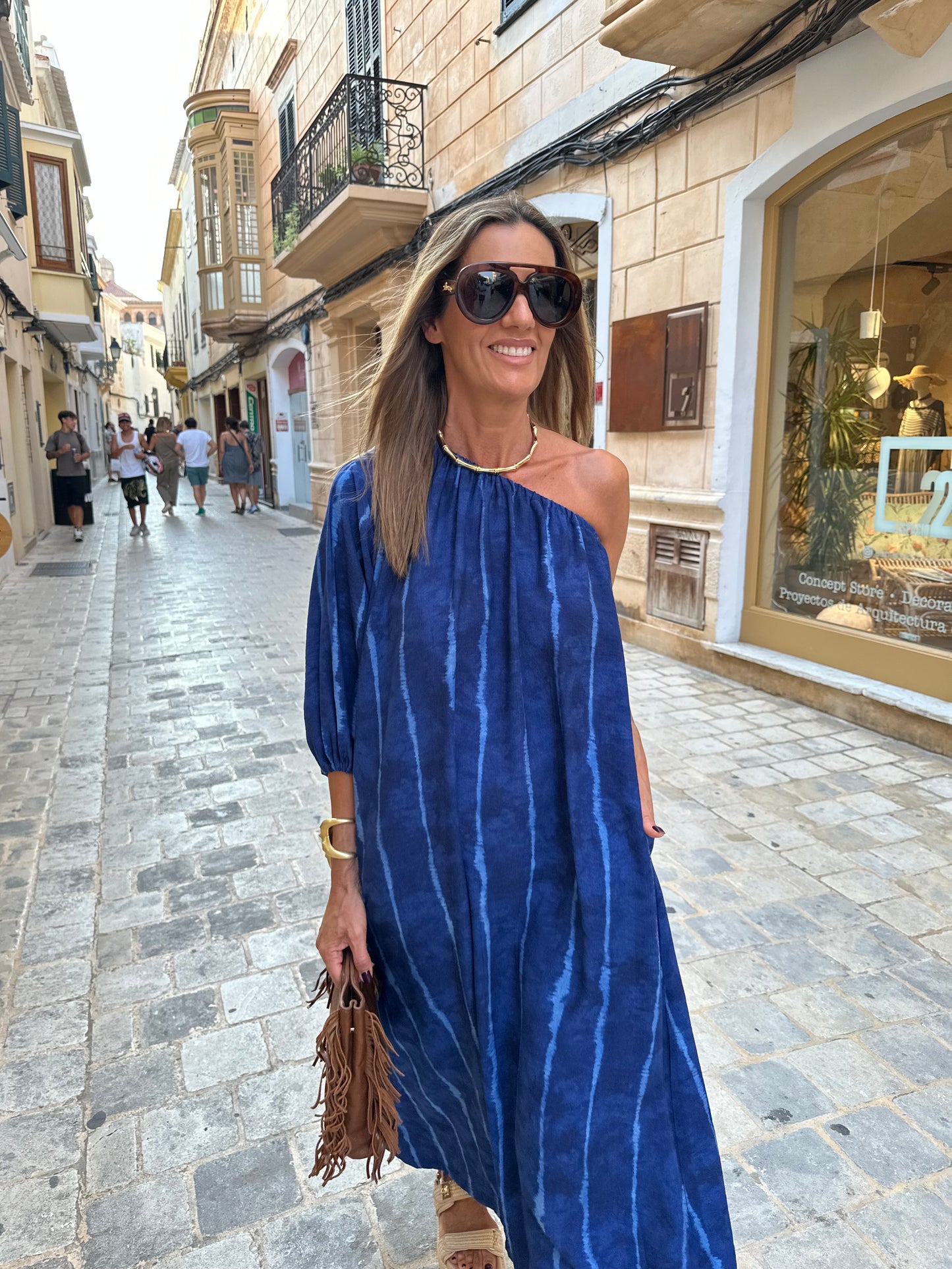 Vestido comprido estampado