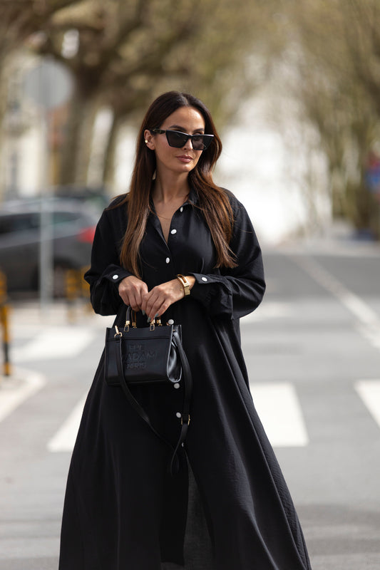 Shirt dress in black